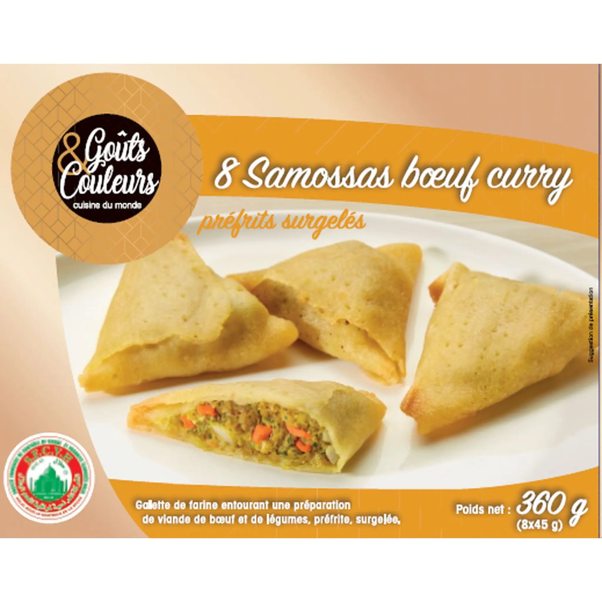 GOUTS & COULEURS Samoussa au boeuf et curry halal