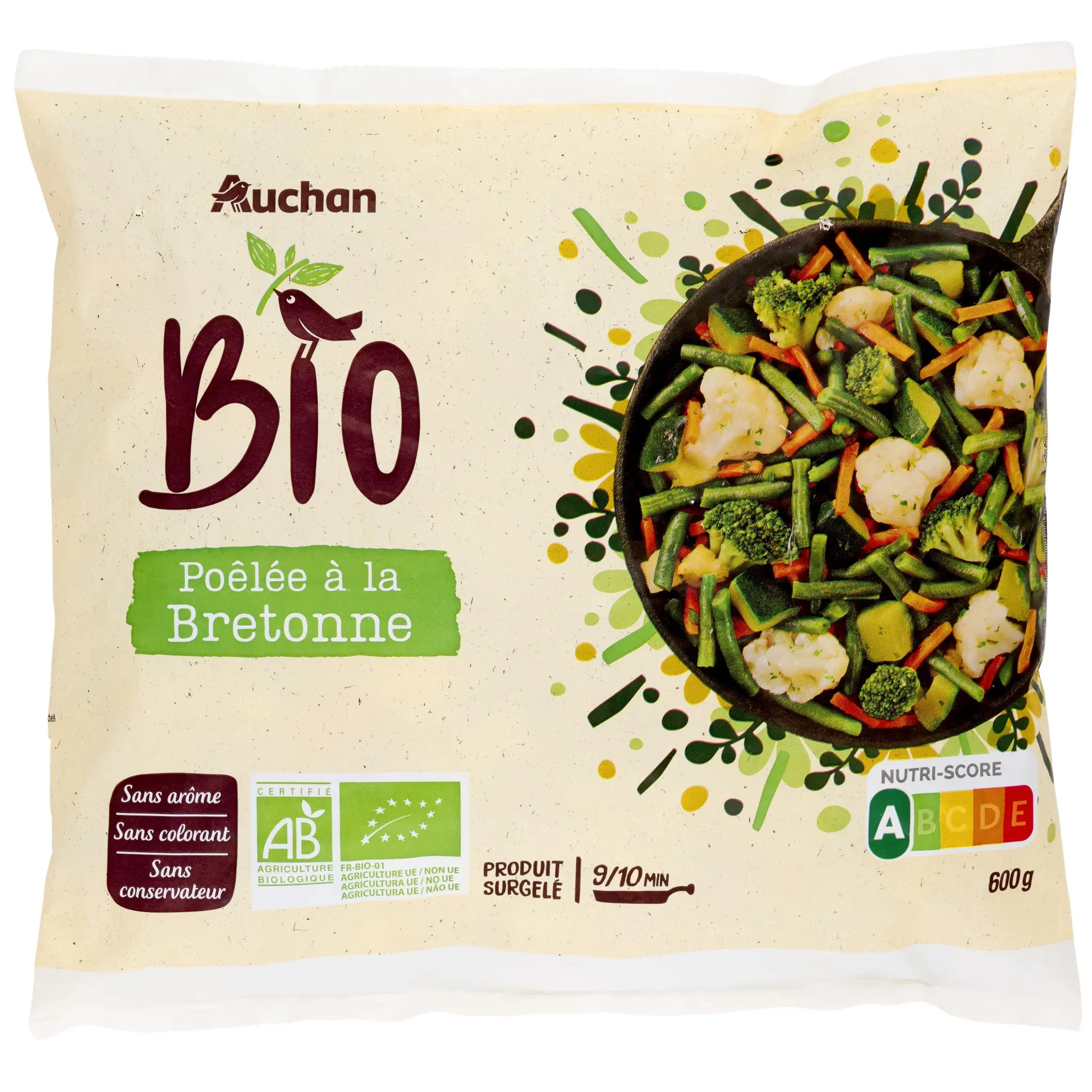 AUCHAN BIO Poêlée de légumes à la bretonne