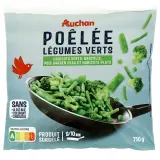 AUCHAN Poêlée de légumes verts
