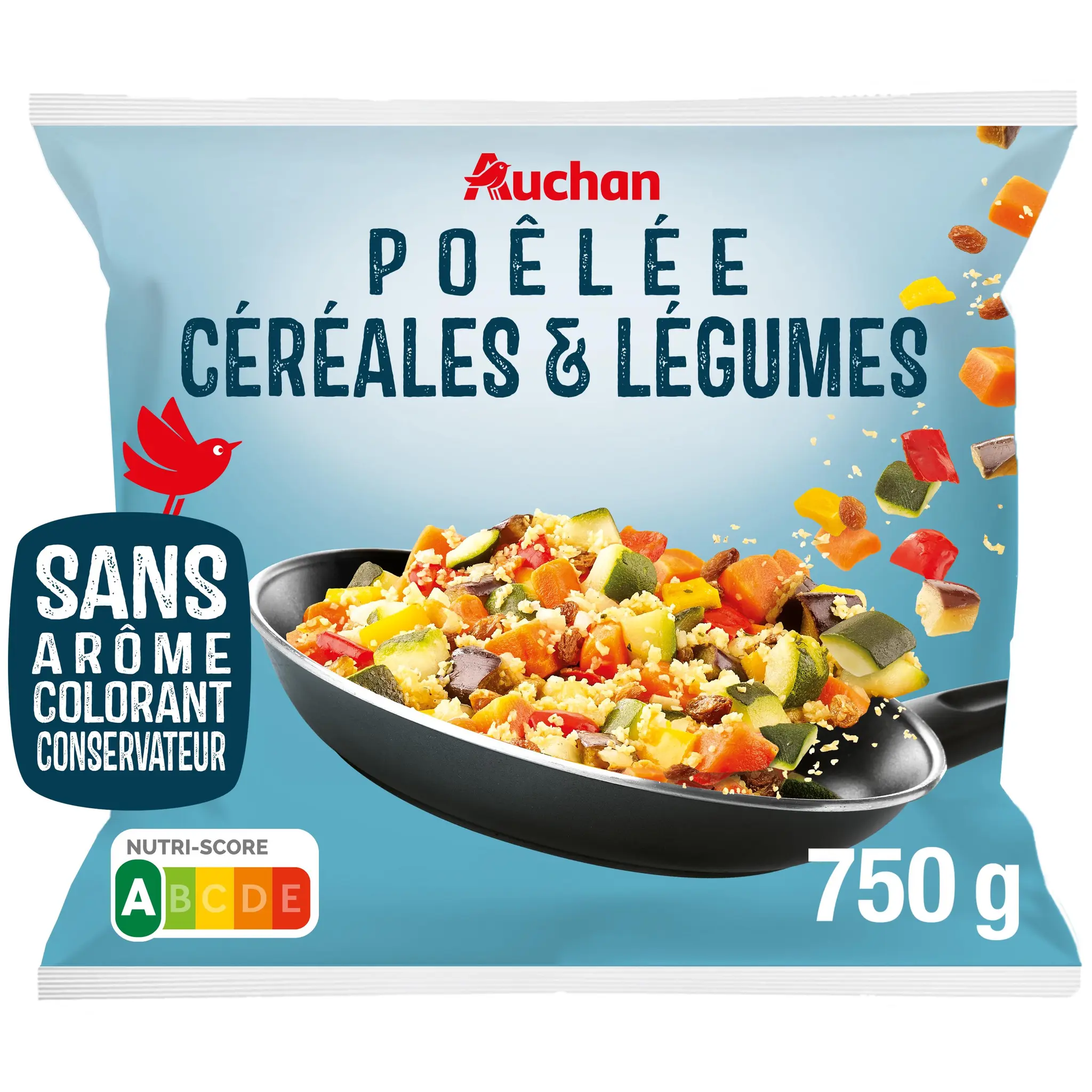 AUCHAN Poêlée céréales et légumes