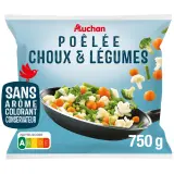 AUCHAN Poêlée choux et légumes