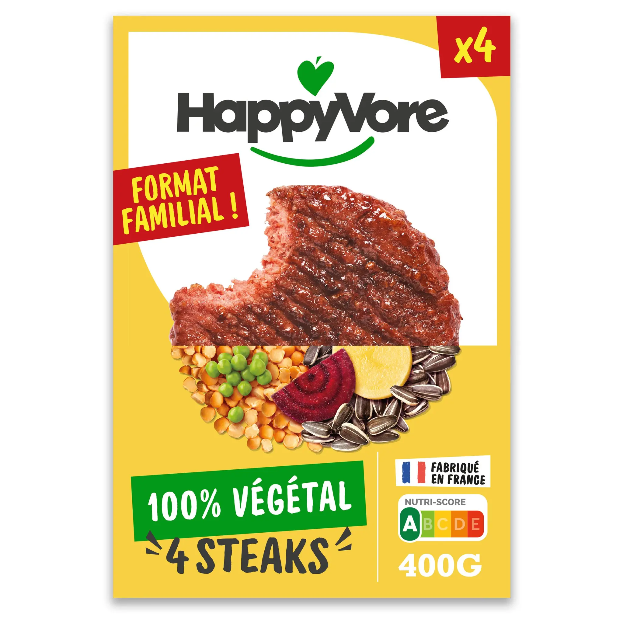 HAPPYVORE Steak végétal gourmand