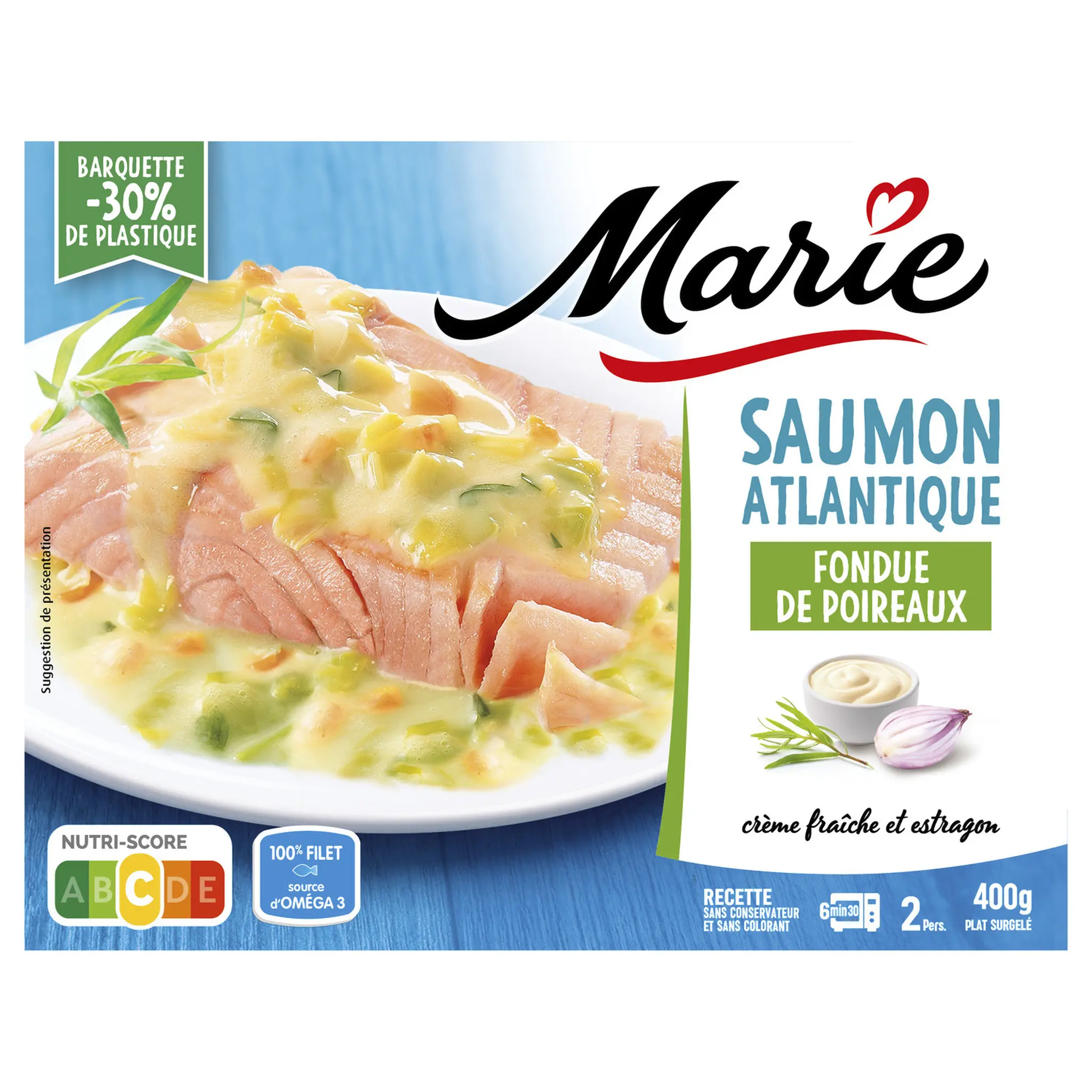 MARIE Saumon d'Atlantique fondue de poireaux