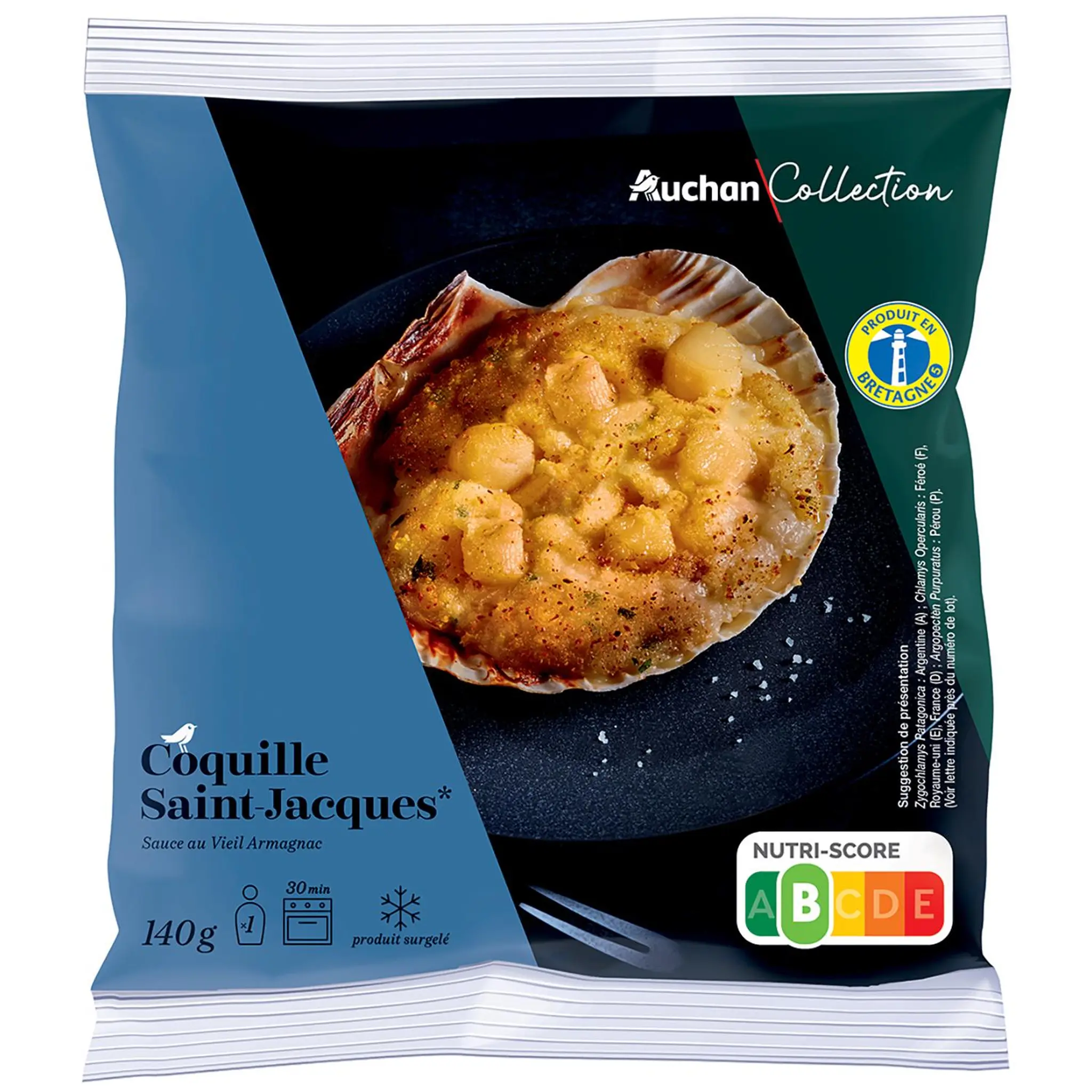 AUCHAN COLLECTION Coquille Saint-Jacques sauce au vieil Armagnac