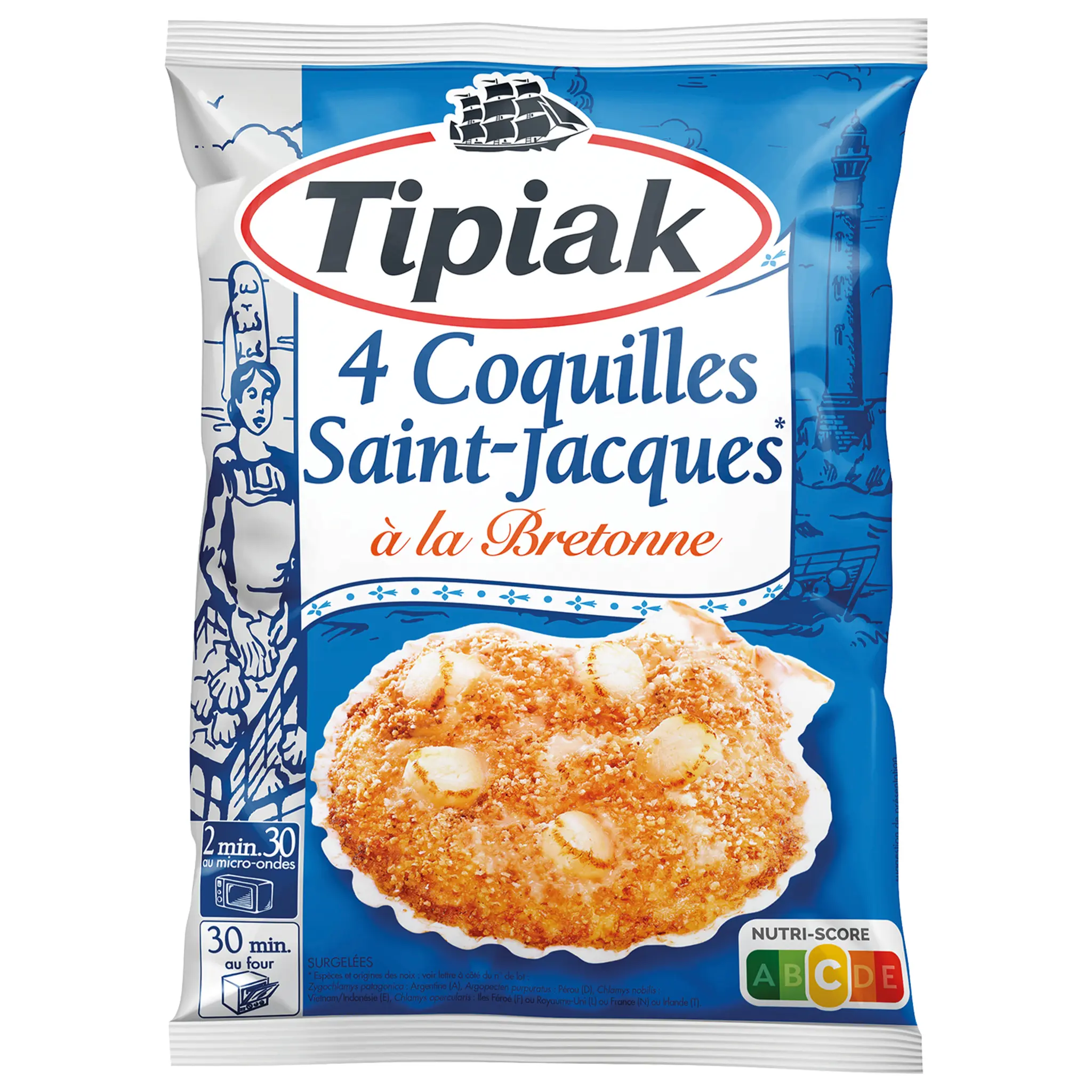 TIPIAK Coquilles Saint-Jacques à la Bretonne