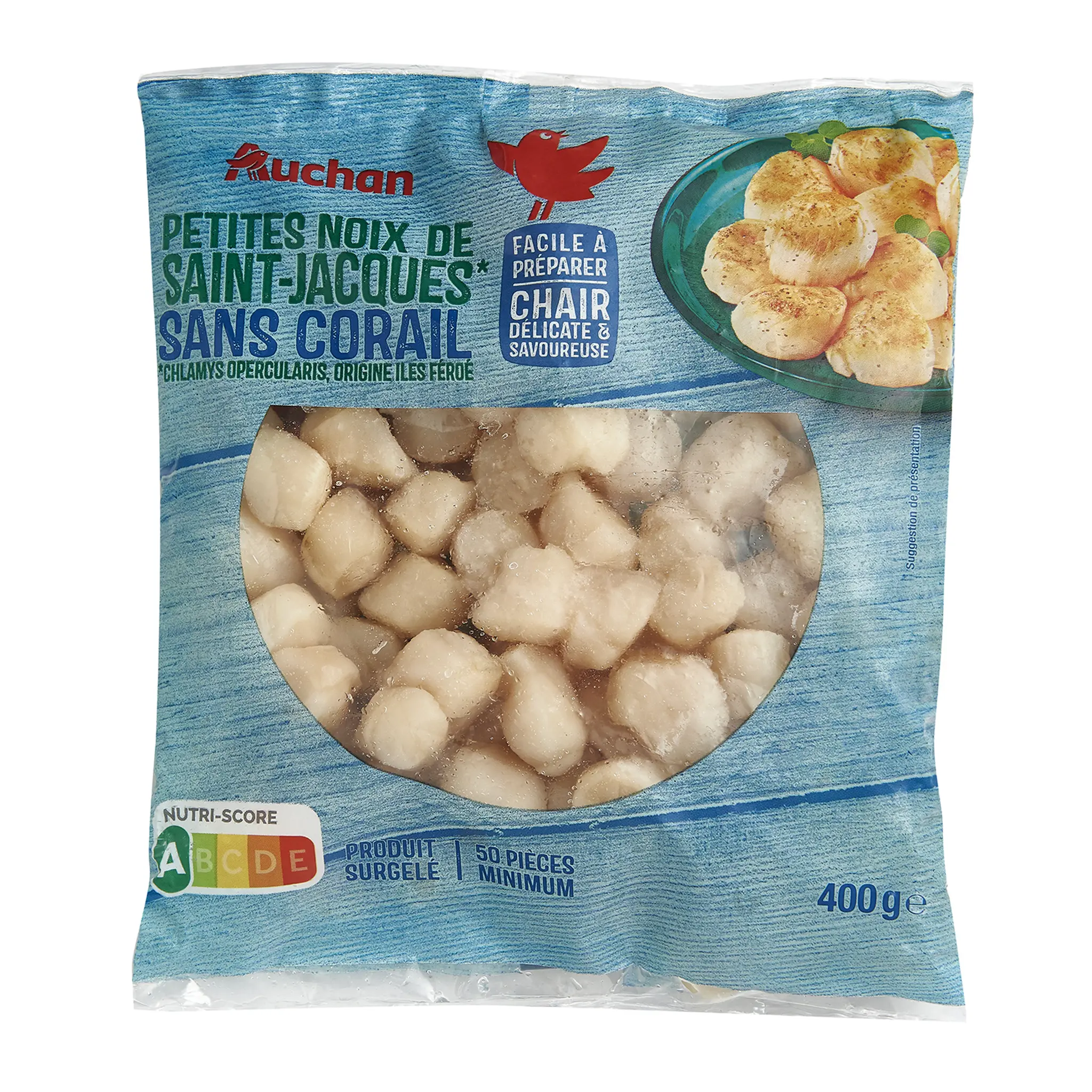 AUCHAN Noix de Saint-Jacques sans corail