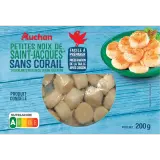 AUCHAN Petites noix de Saint-Jacques sans corail