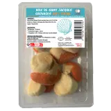 Noix de Saint Jacques sauvages avec corail