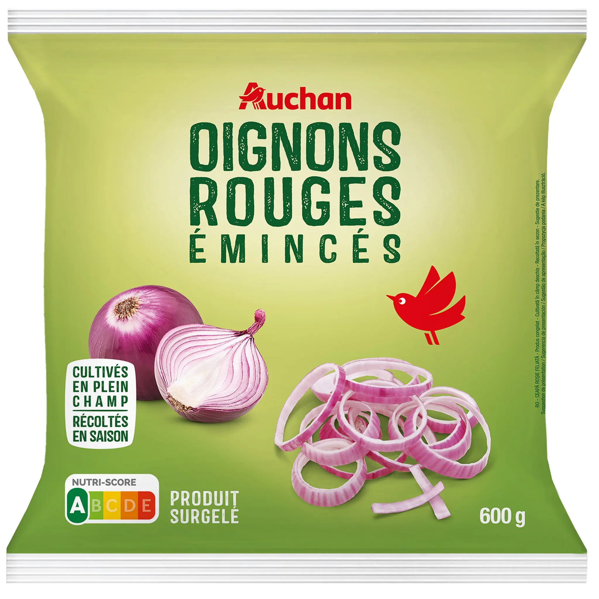 AUCHAN Oignons rouges émincés