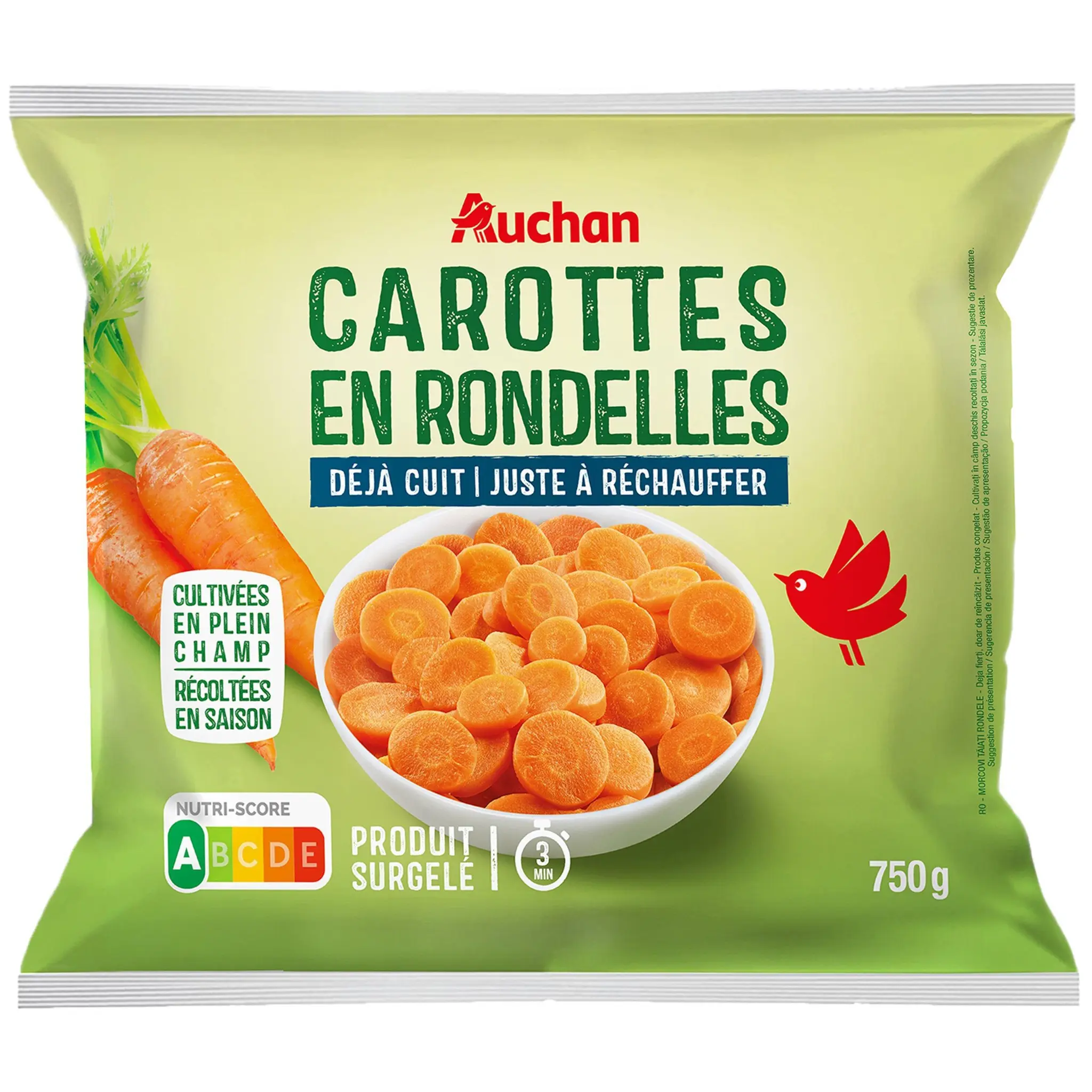 AUCHAN Déjà cuit - Carottes en rondelles