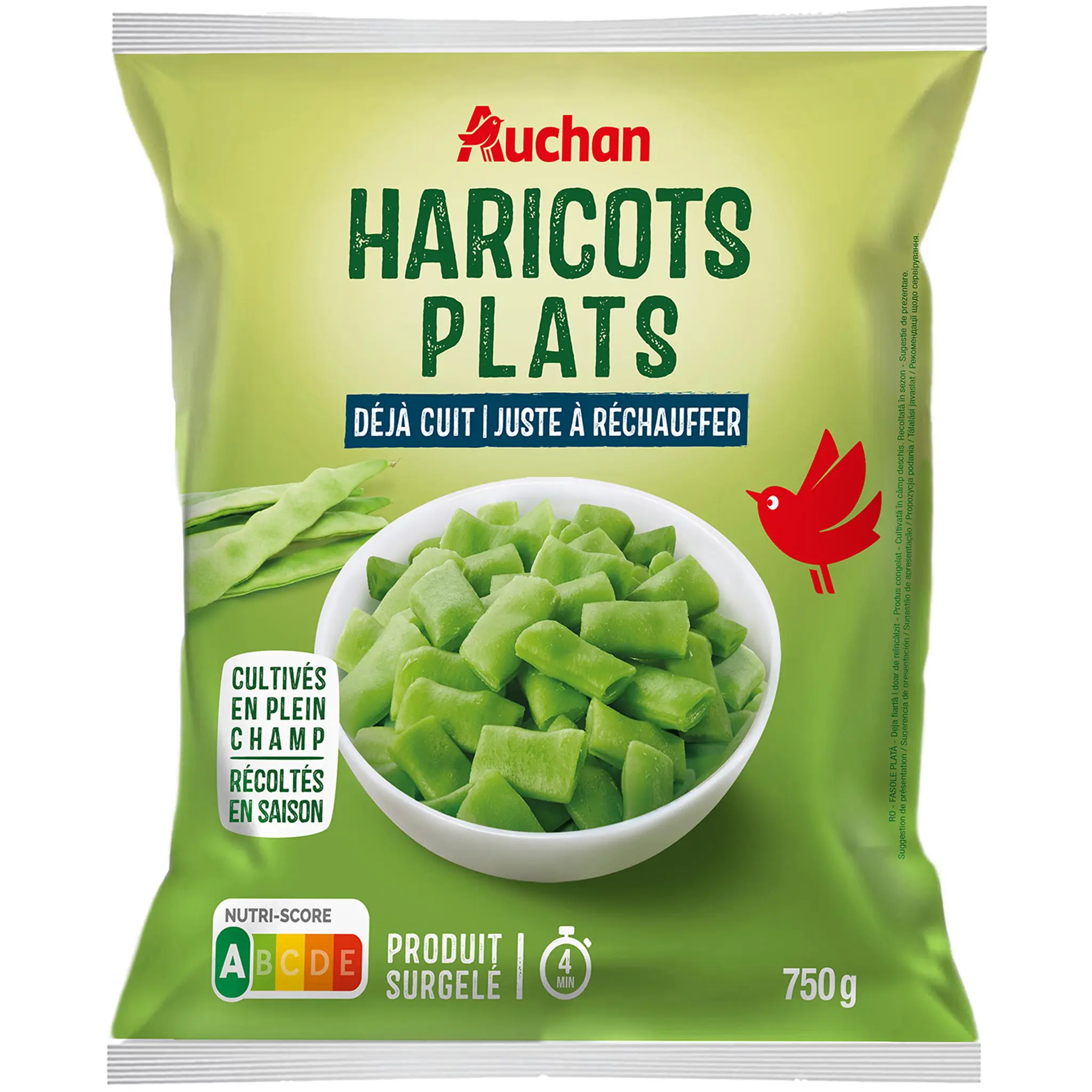 AUCHAN Déjà cuit - Haricots plats