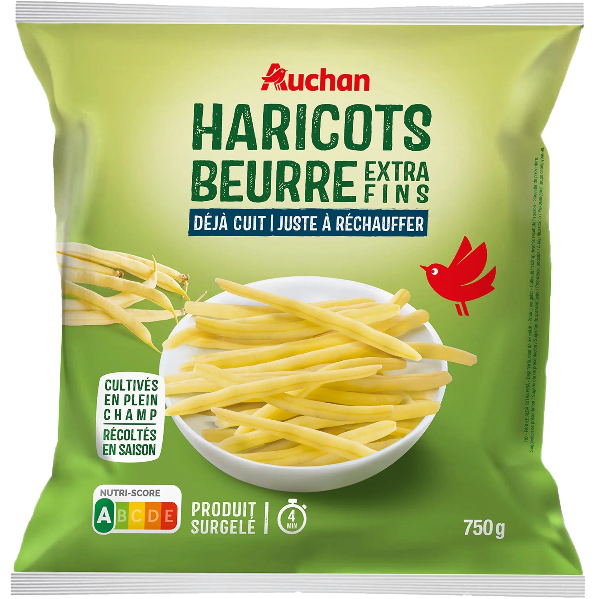 AUCHAN Déjà cuit - Haricots beurre extra-fins