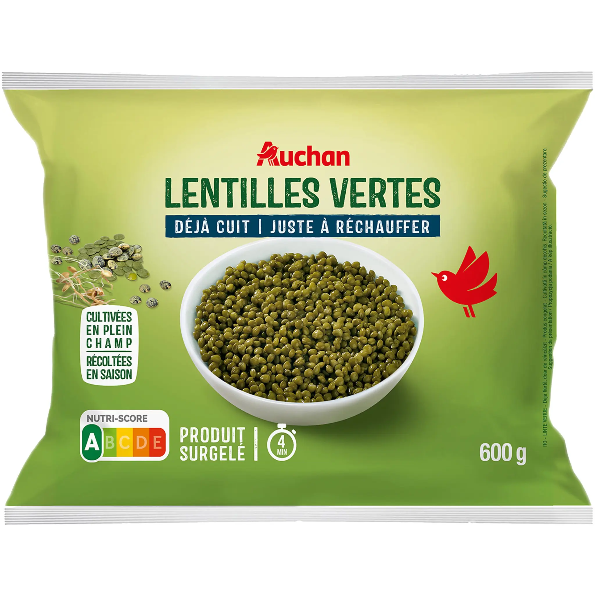 AUCHAN Déjà cuit - Lentilles vertes