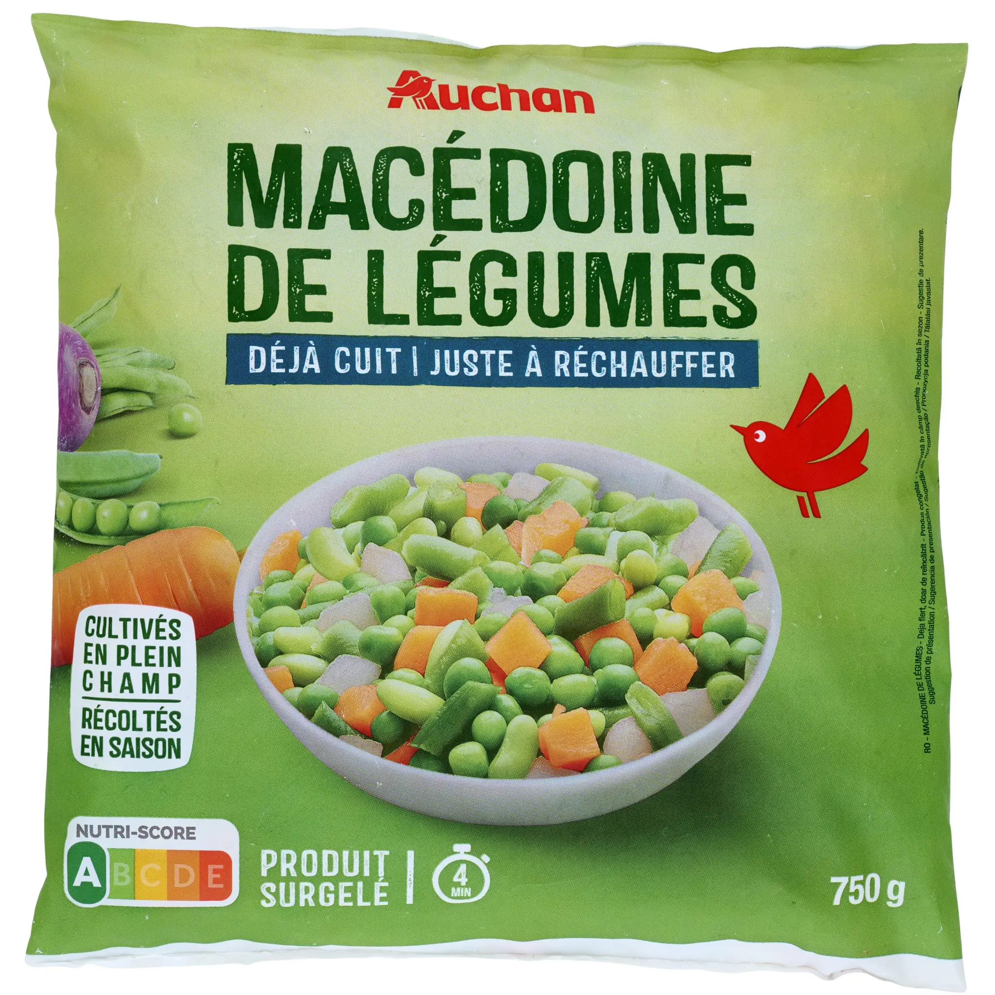 AUCHAN Macédoine de légumes déjà cuit