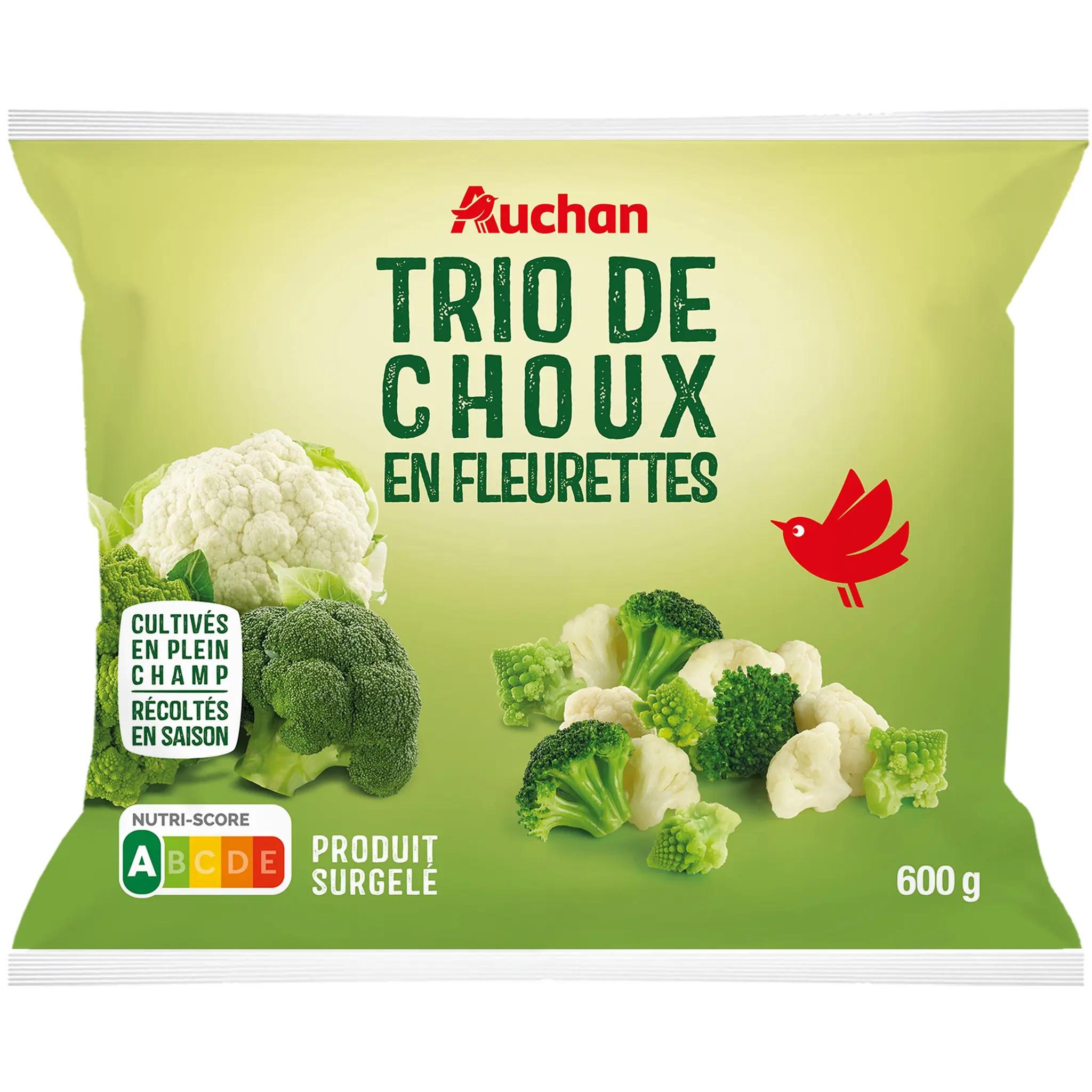AUCHAN Trio de choux fleurettes