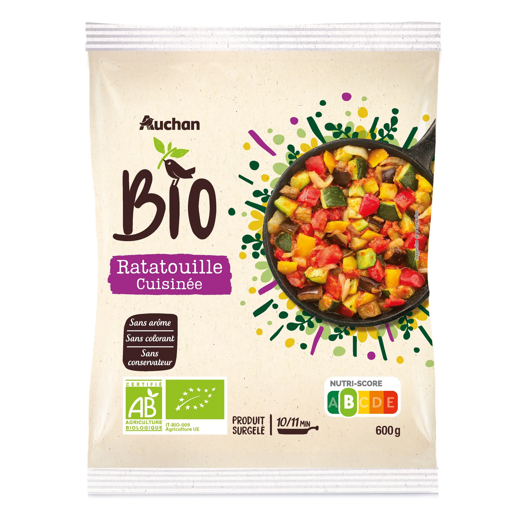 AUCHAN BIO Ratatouille cuisinée
