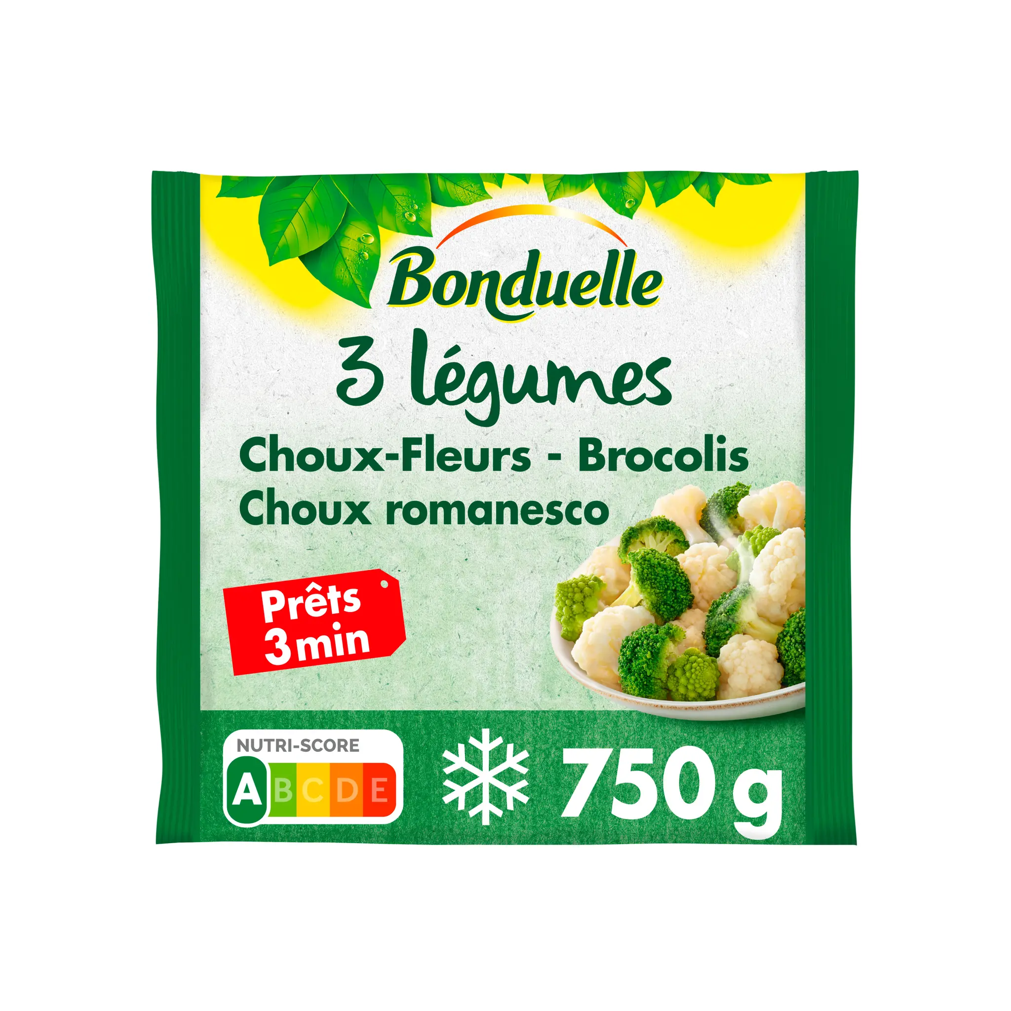 BONDUELLE Mélange de 3 légumes choux-fleur, brocolis, choux romanesco