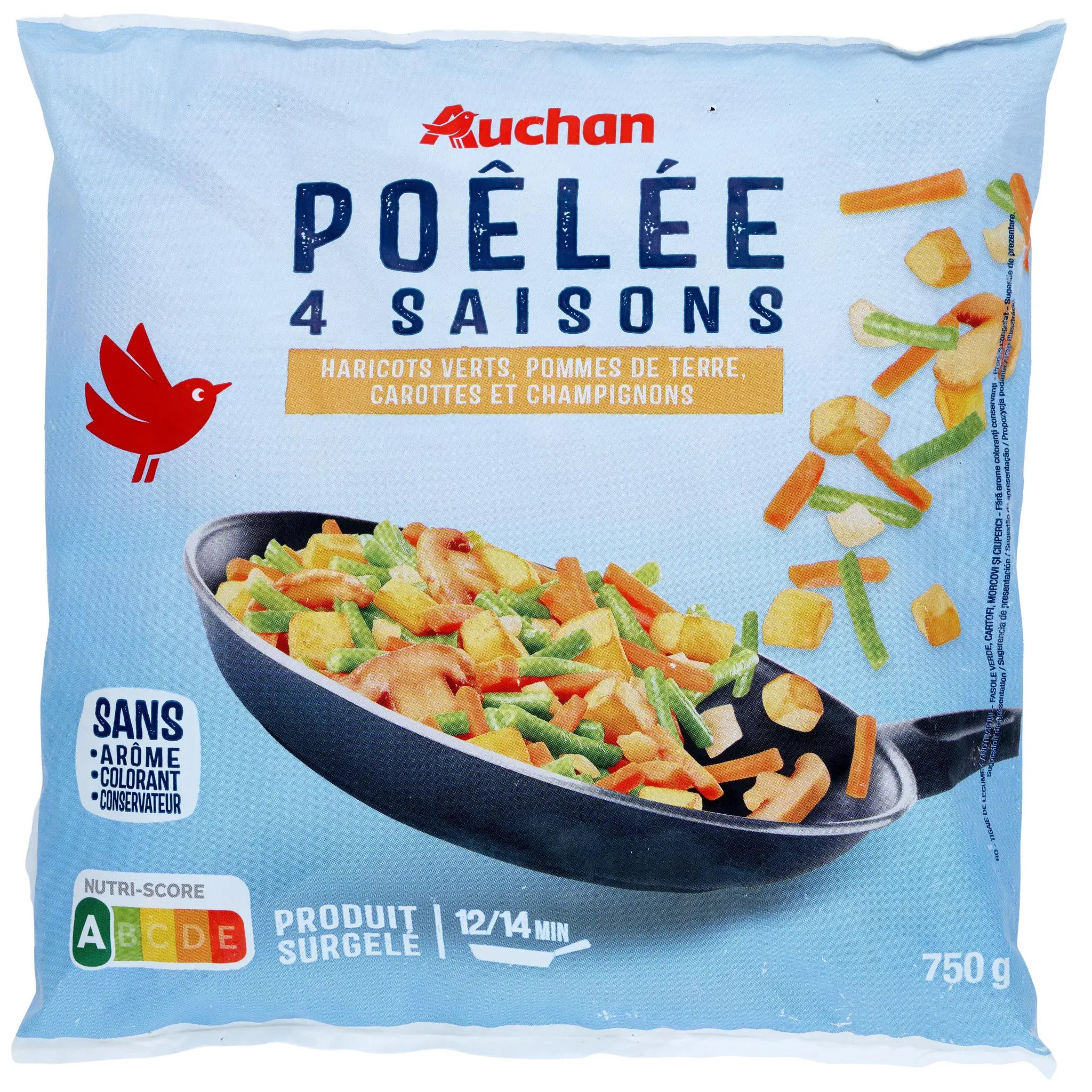 AUCHAN Les Poêlées légumes 4 saisons