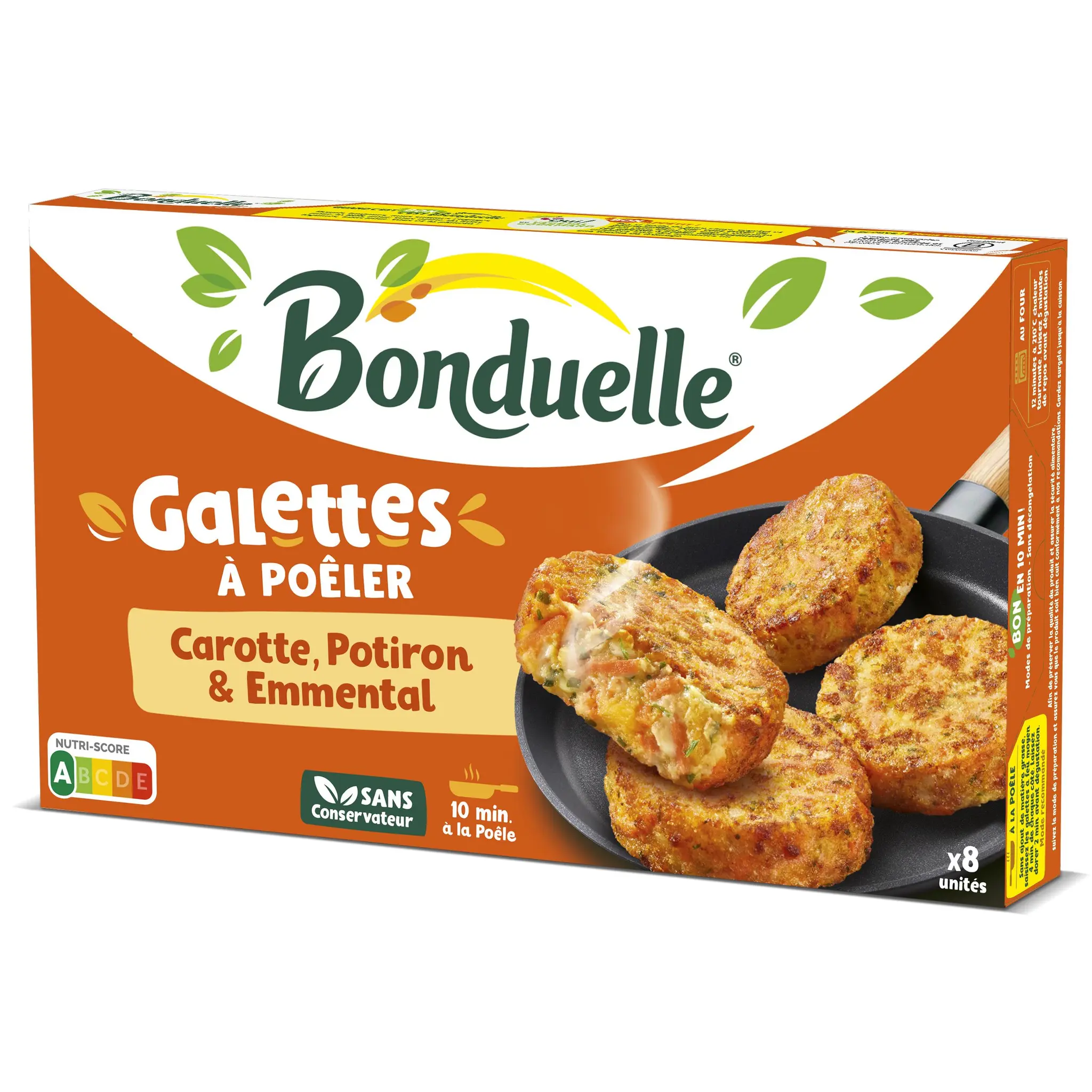 BONDUELLE Galettes a poêler carotte potiron emmental