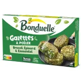 BONDUELLE Galettes a poeler brocoli épinard emmental