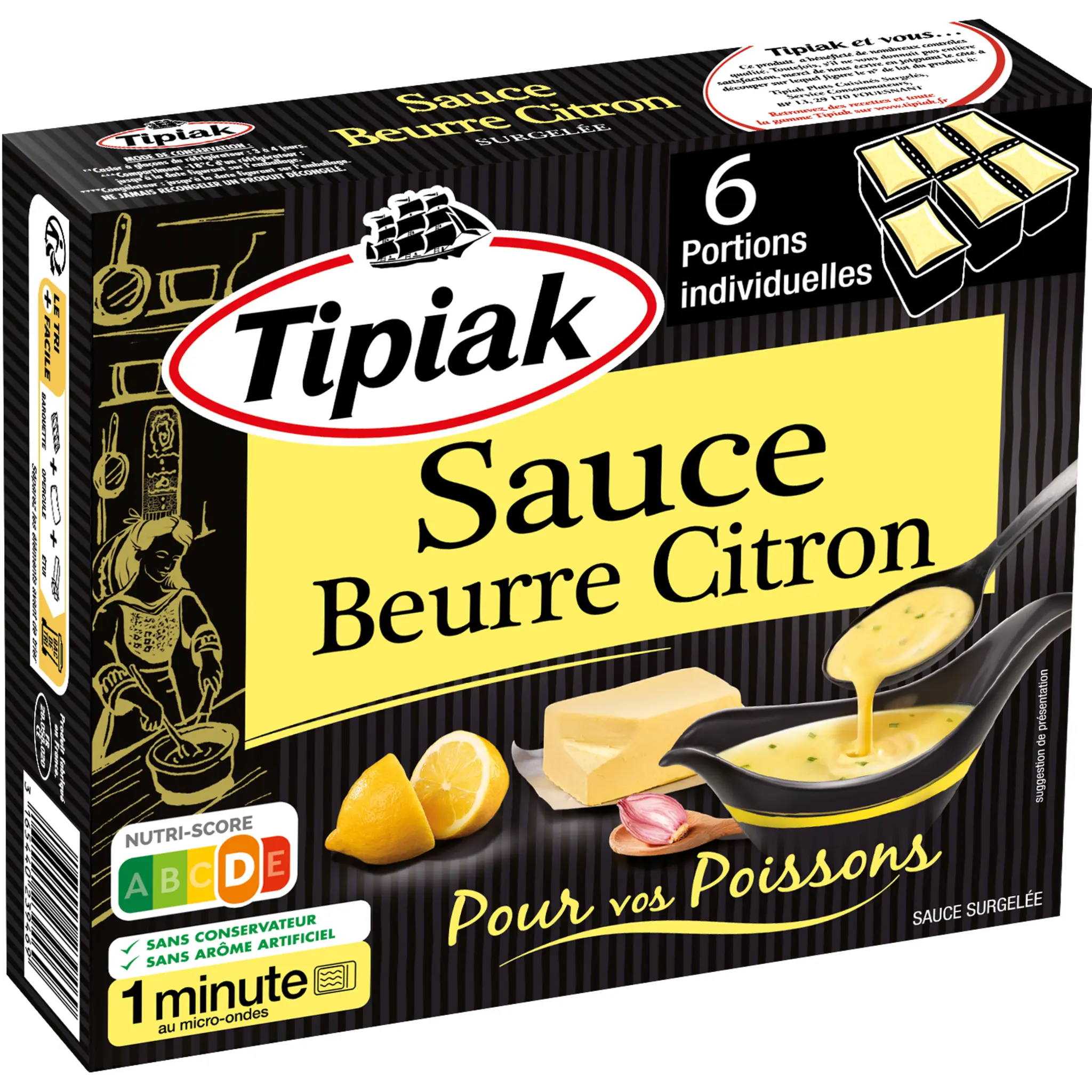 TIPIAK Sauce beurre citron pour poissons