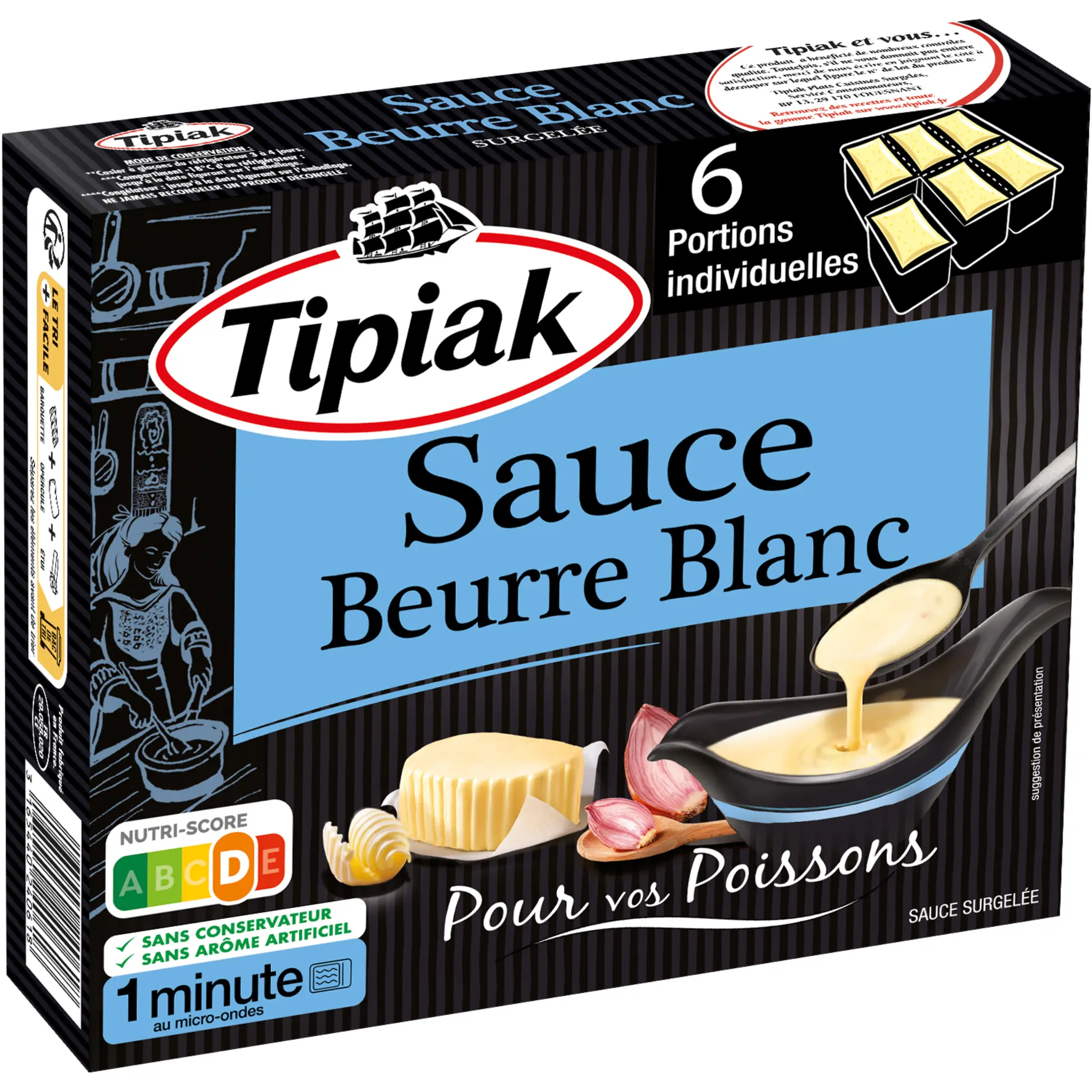 TIPIAK Sauce beurre blanc pour poissons