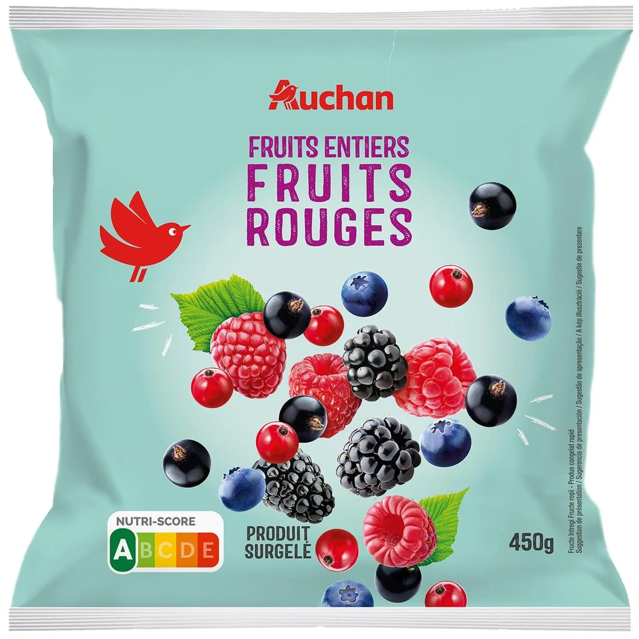 AUCHAN Mélange de fruits rouges entiers