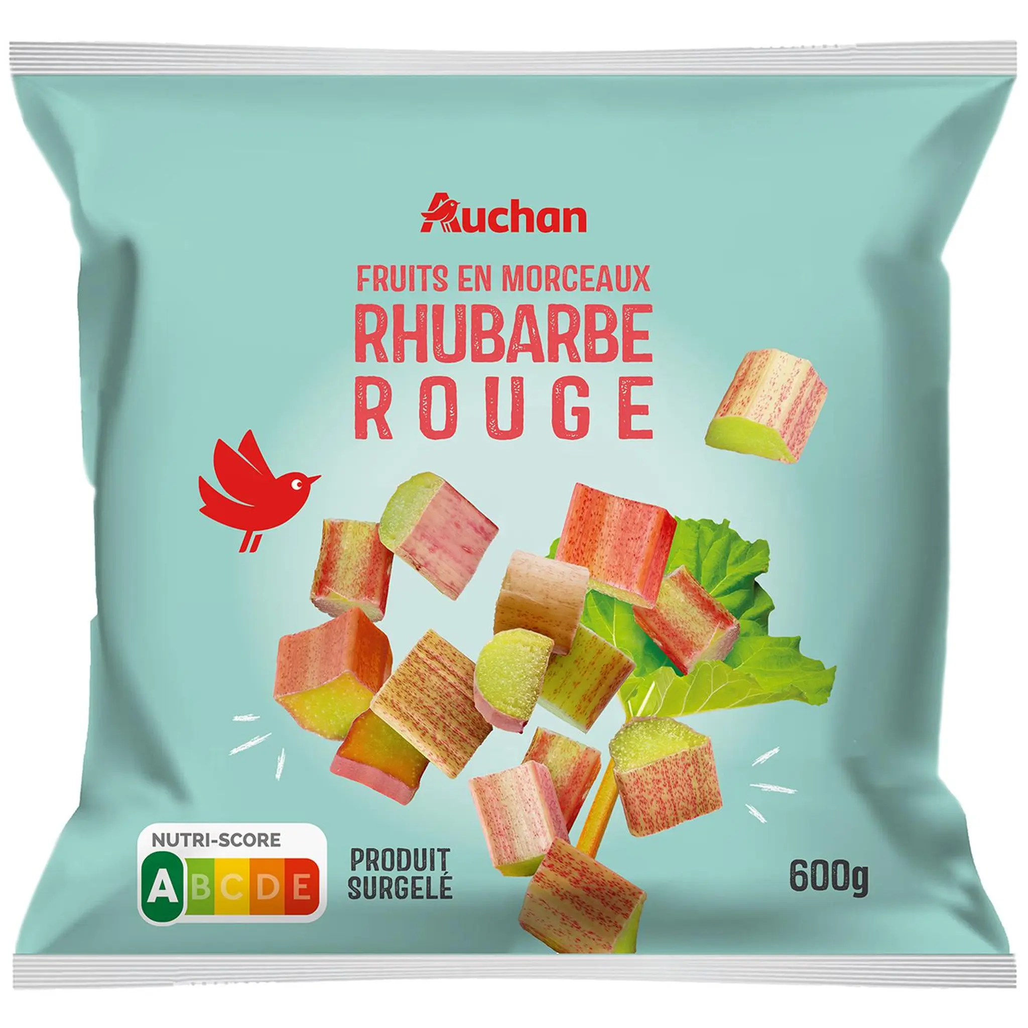 AUCHAN Rhubarbes rouge en morceaux