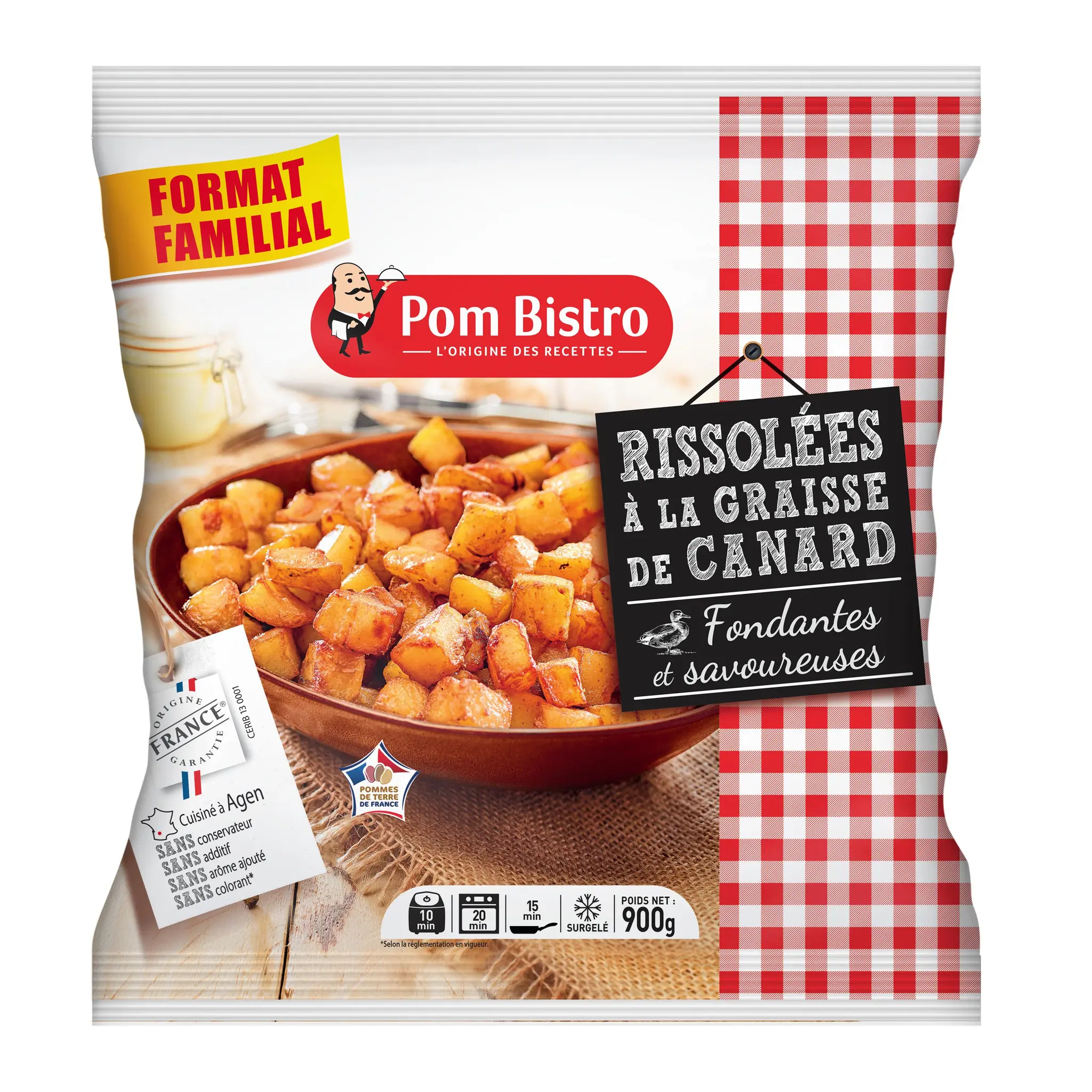 POM BISTRO Pommes de terre rissolées cuisinées à la graisse de canard - four