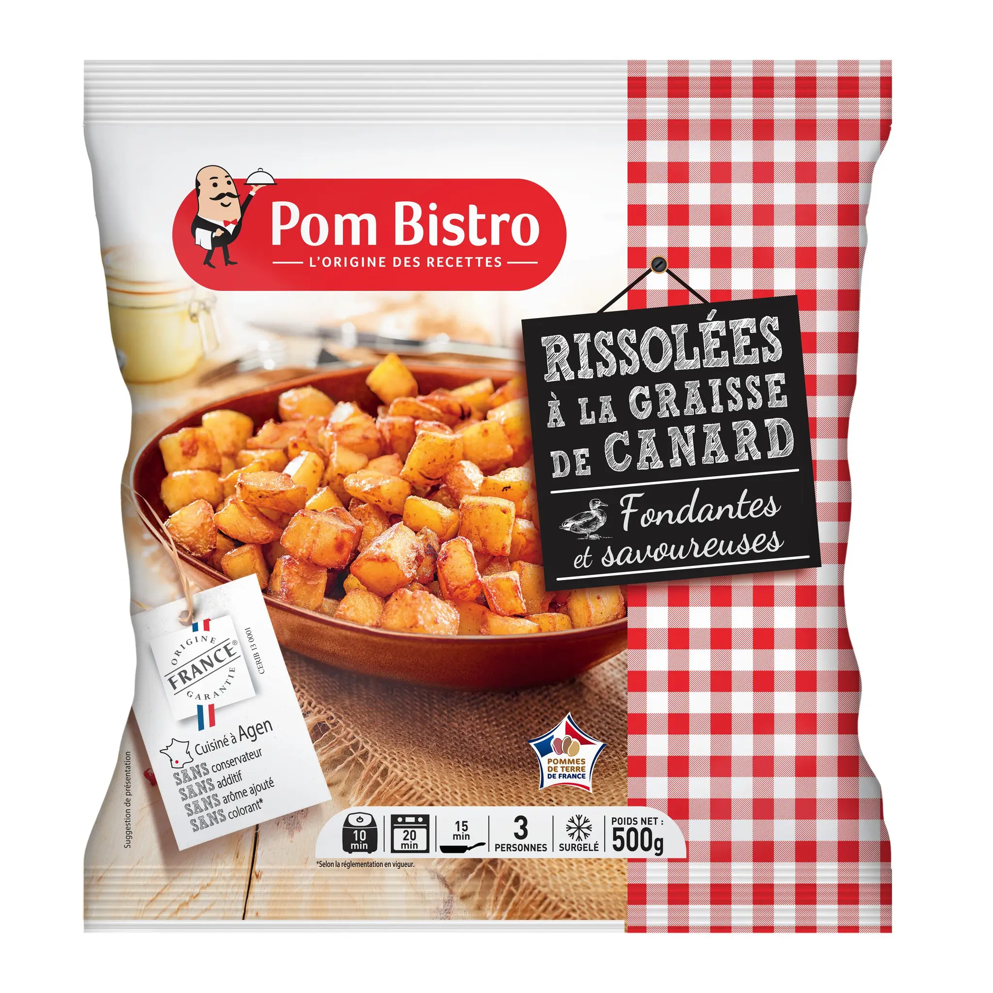 POM BISTRO Pommes de terres rissolées cuisinées à la graisse de canard