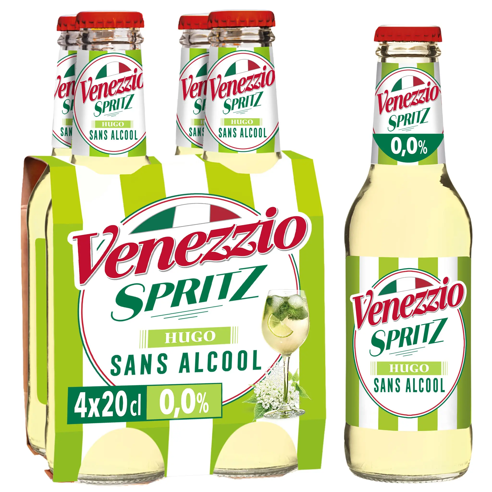 VENEZZIO Apéritif pétillant fleur de sureau sans alcool bouteilles