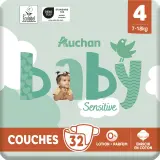 AUCHAN BABY Sensitive Couche taille 4 (7-18kg)