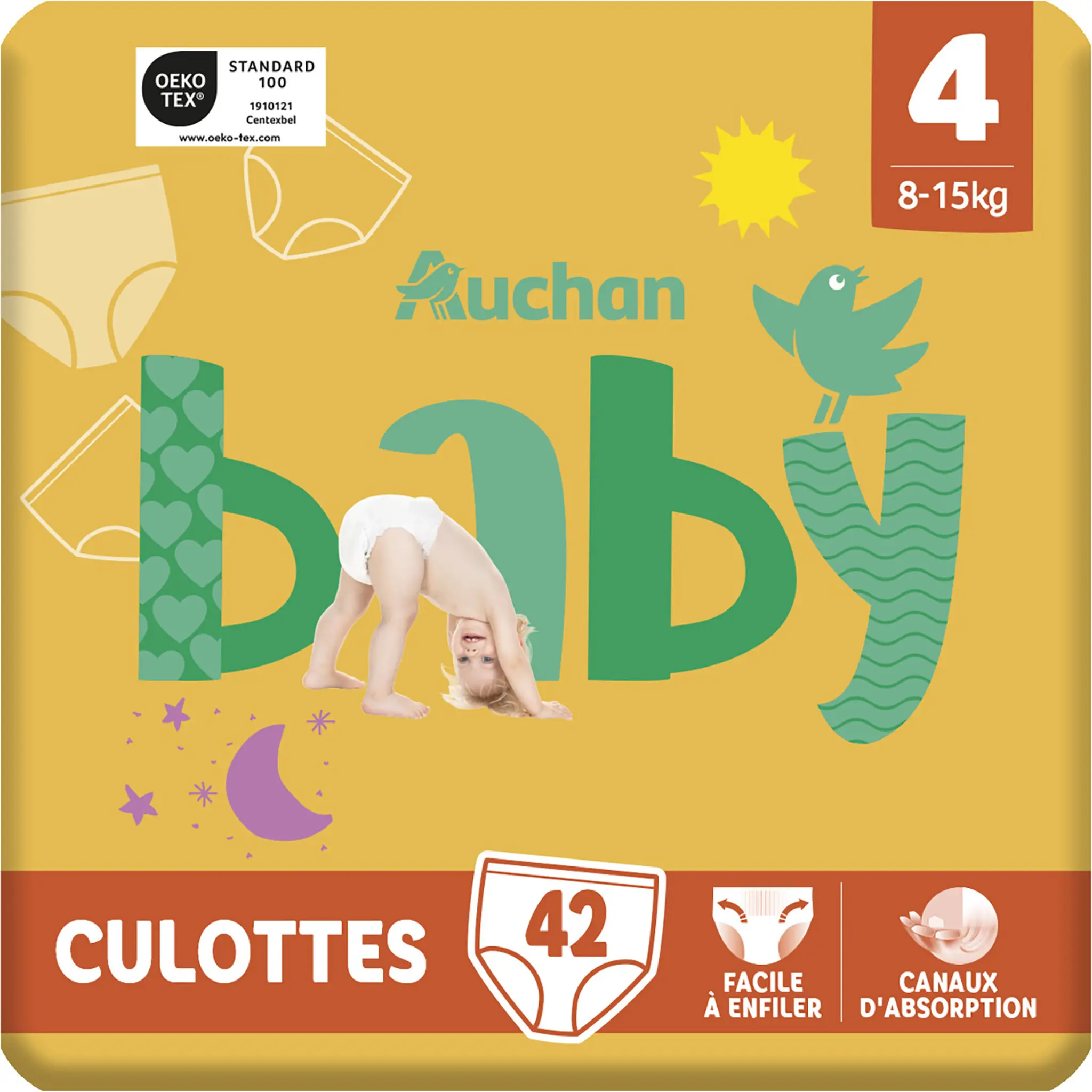 AUCHAN BABY Culotte pour bébé taille 4 (8-15kg)