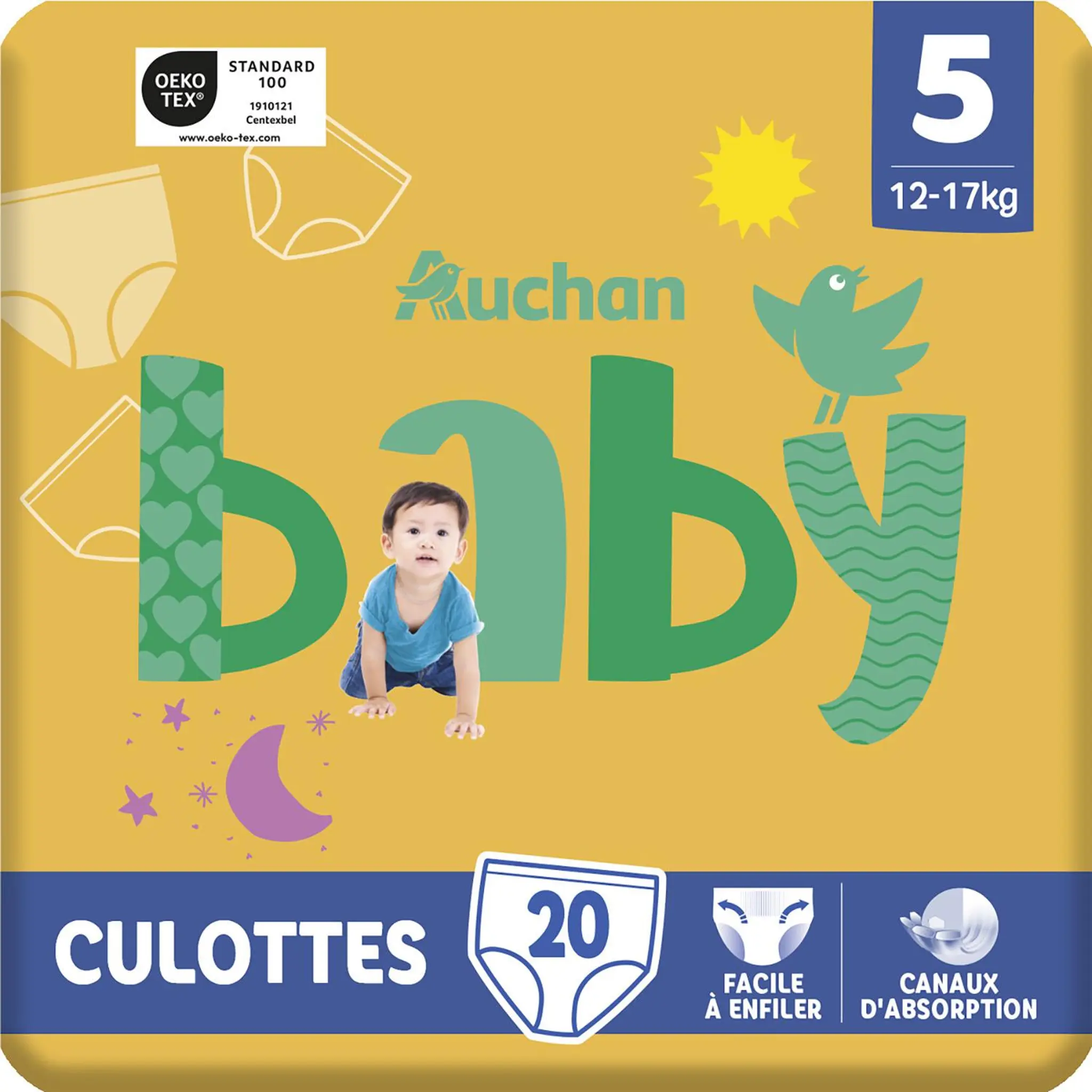 AUCHAN BABY Culotte pour bébé taille 5 (12-17kg)