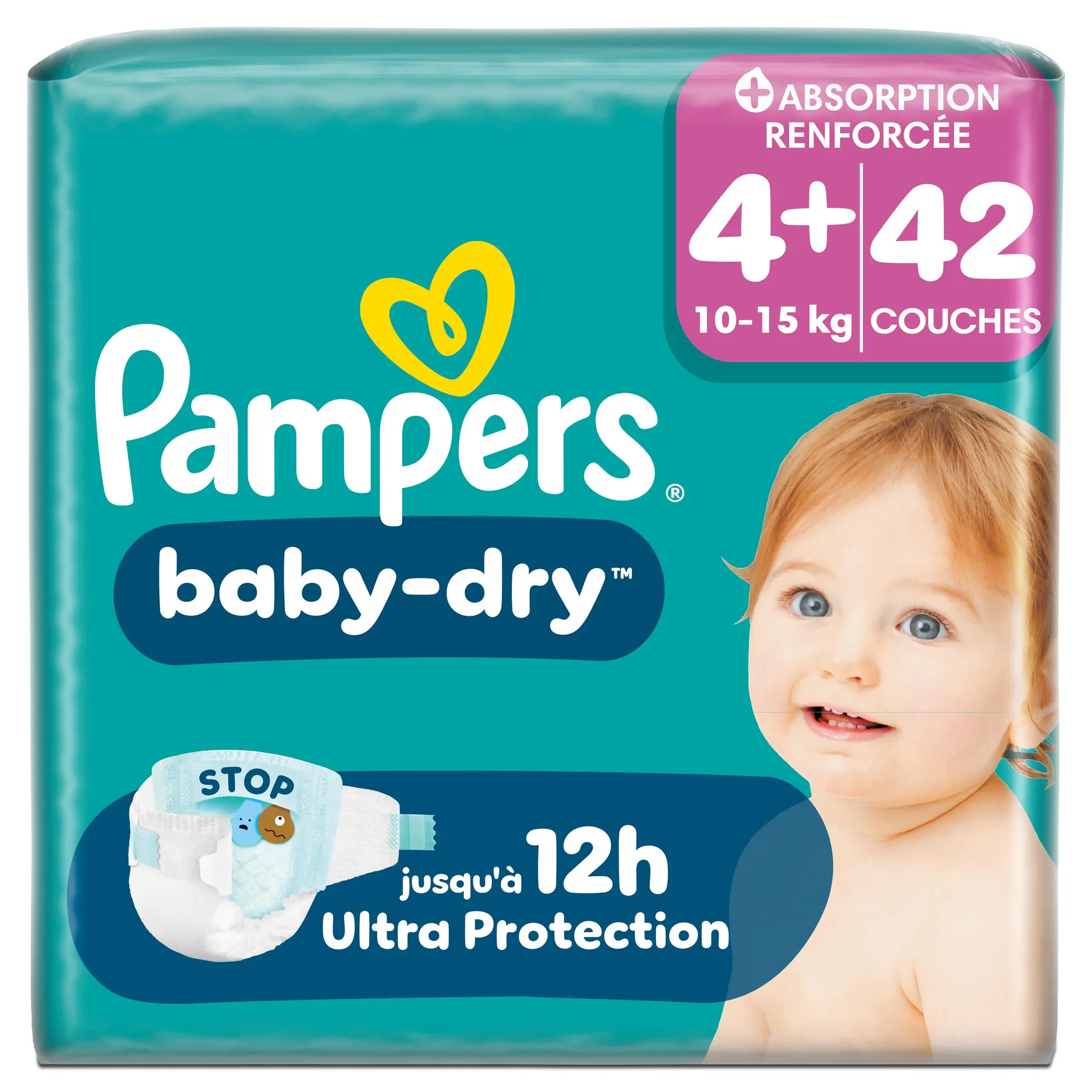 PAMPERS Baby Dry couches taille 4+