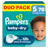 PAMPERS Baby Dry couches taille 5 (11-16kg)