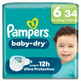 PAMPERS Baby Dry couches taille 6 (13-18kg)