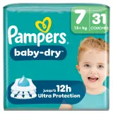 PAMPERS Baby Dry couches taille 7 (+15kg)