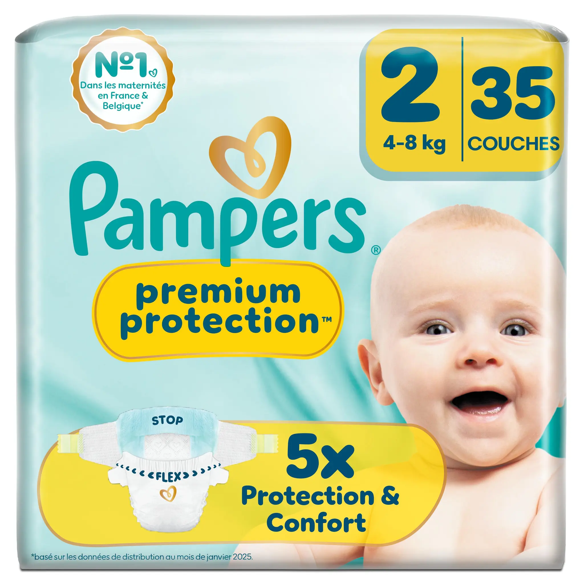 PAMPERS Premium Protection couches taille 2 (4-8kg)