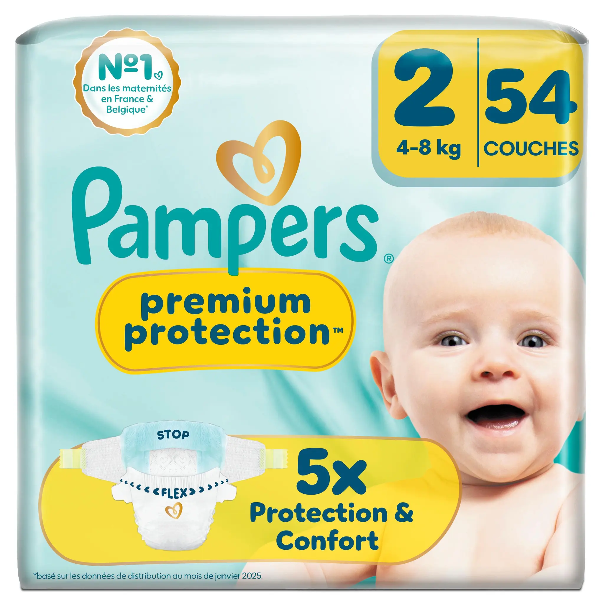 PAMPERS Premium Protection couches taille 2 (4-8kg)