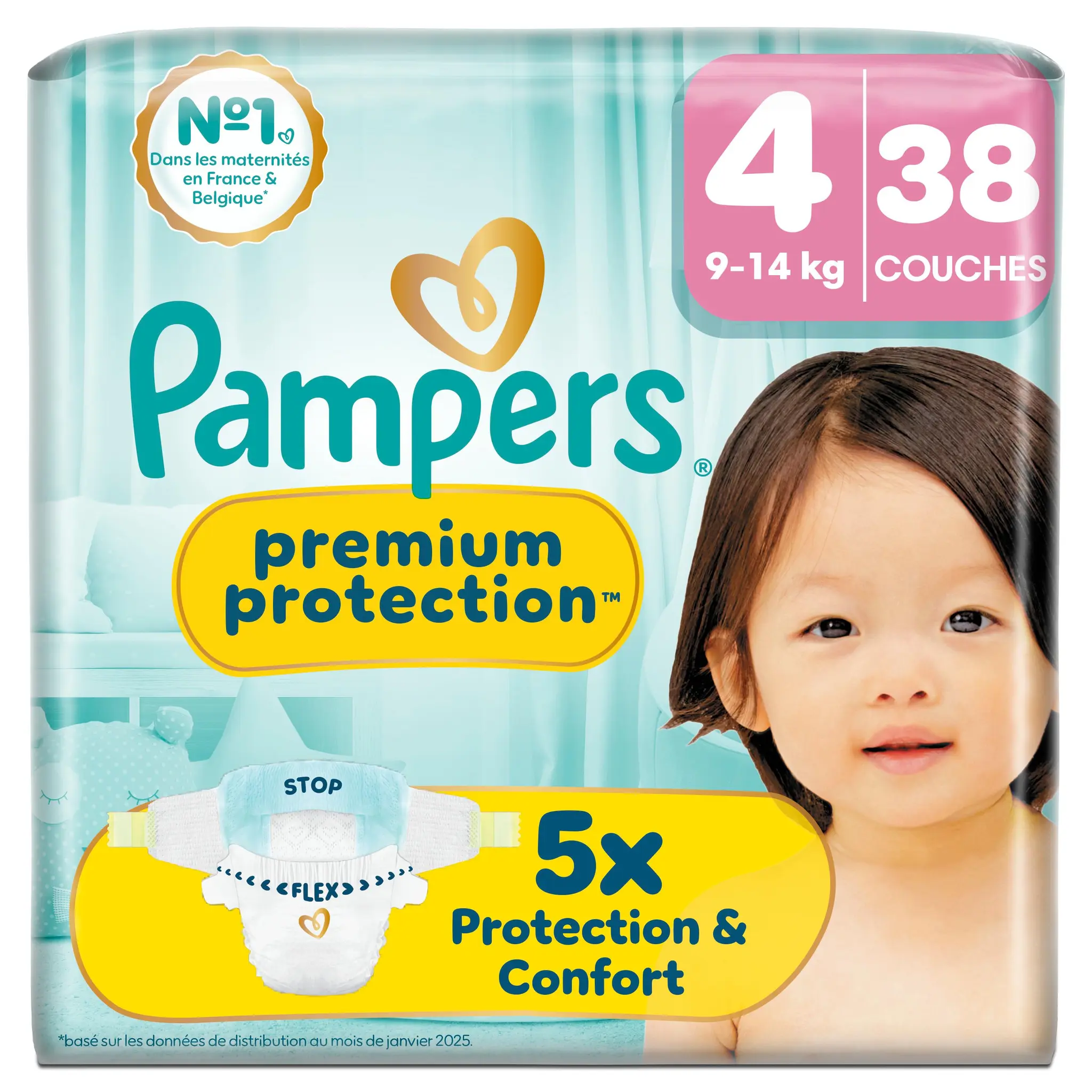 PAMPERS Premium Protection couches taille 4 (9-14kg)