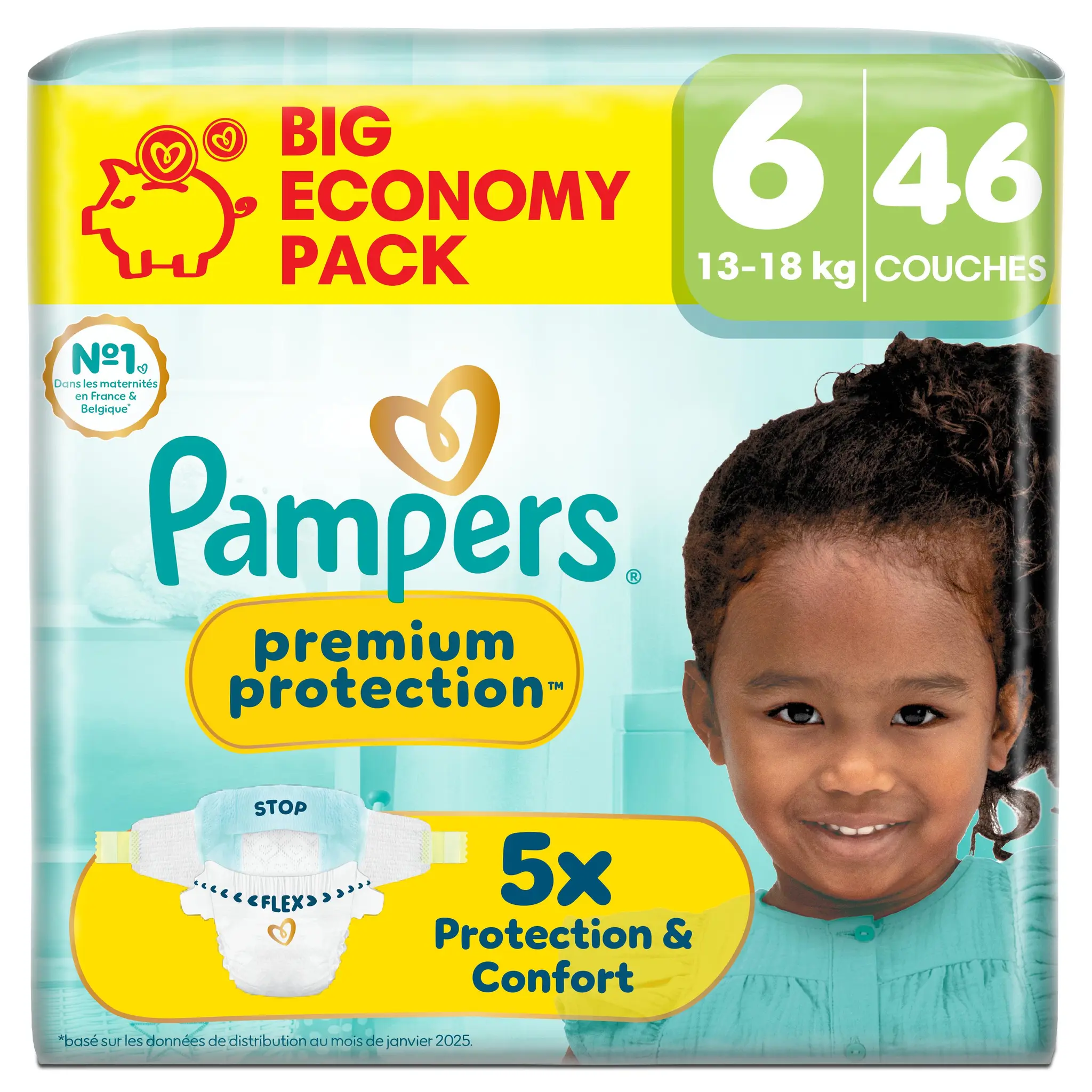 PAMPERS Premium Protection couches taille 6 (13-18kg)