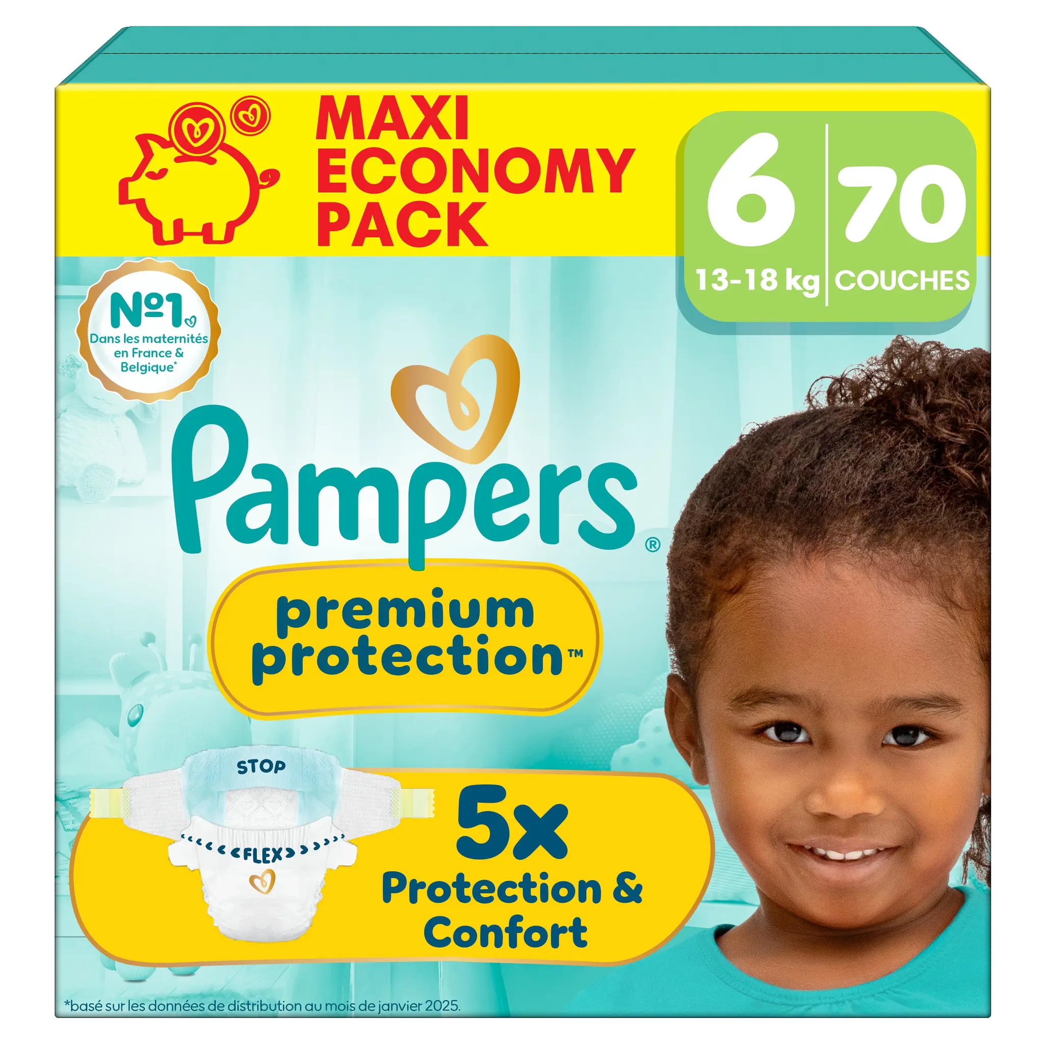 PAMPERS Premium Protection couches taille 6 (13-18kg))