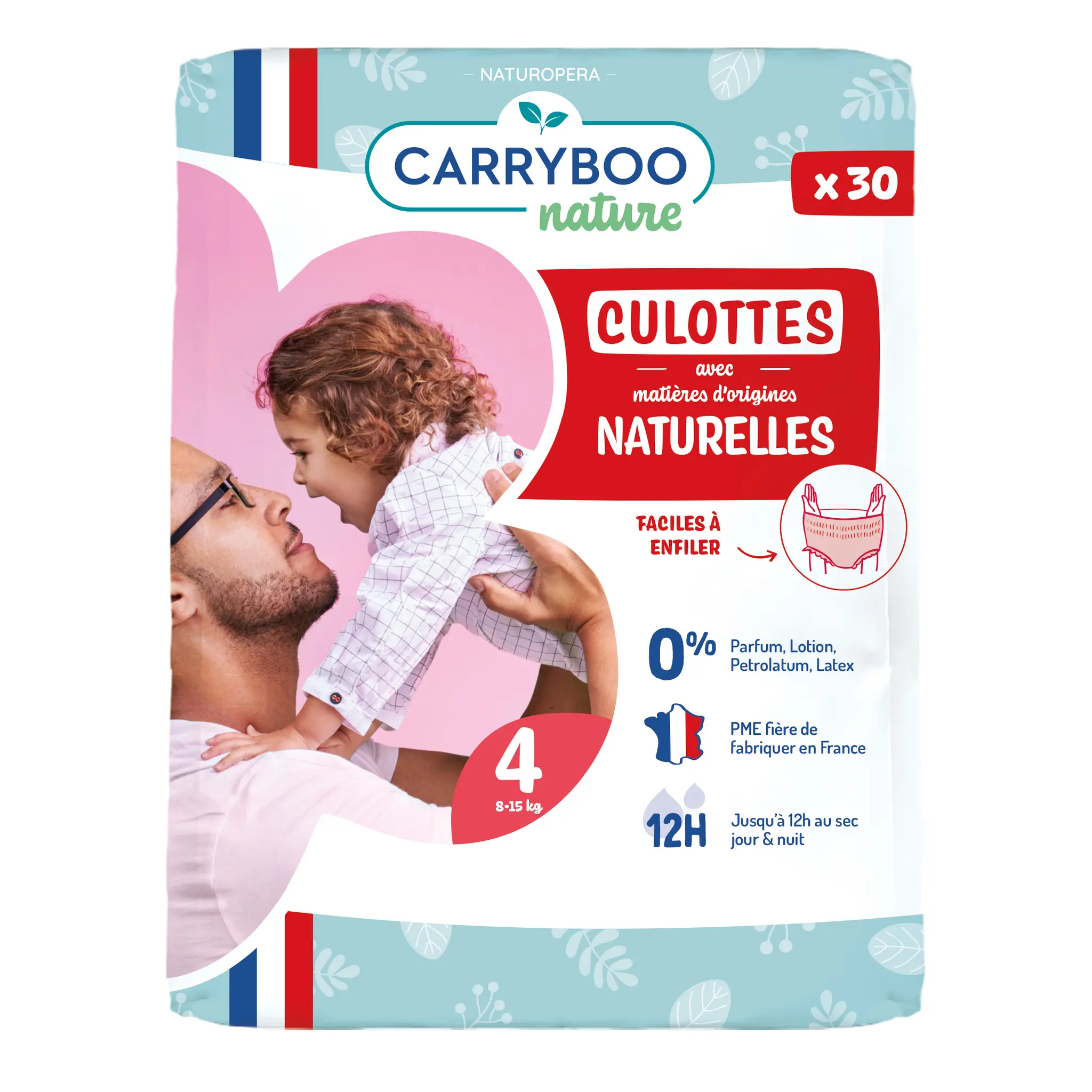 CARRYBOO Nature couches culottes taille 4 (8-15kg)
