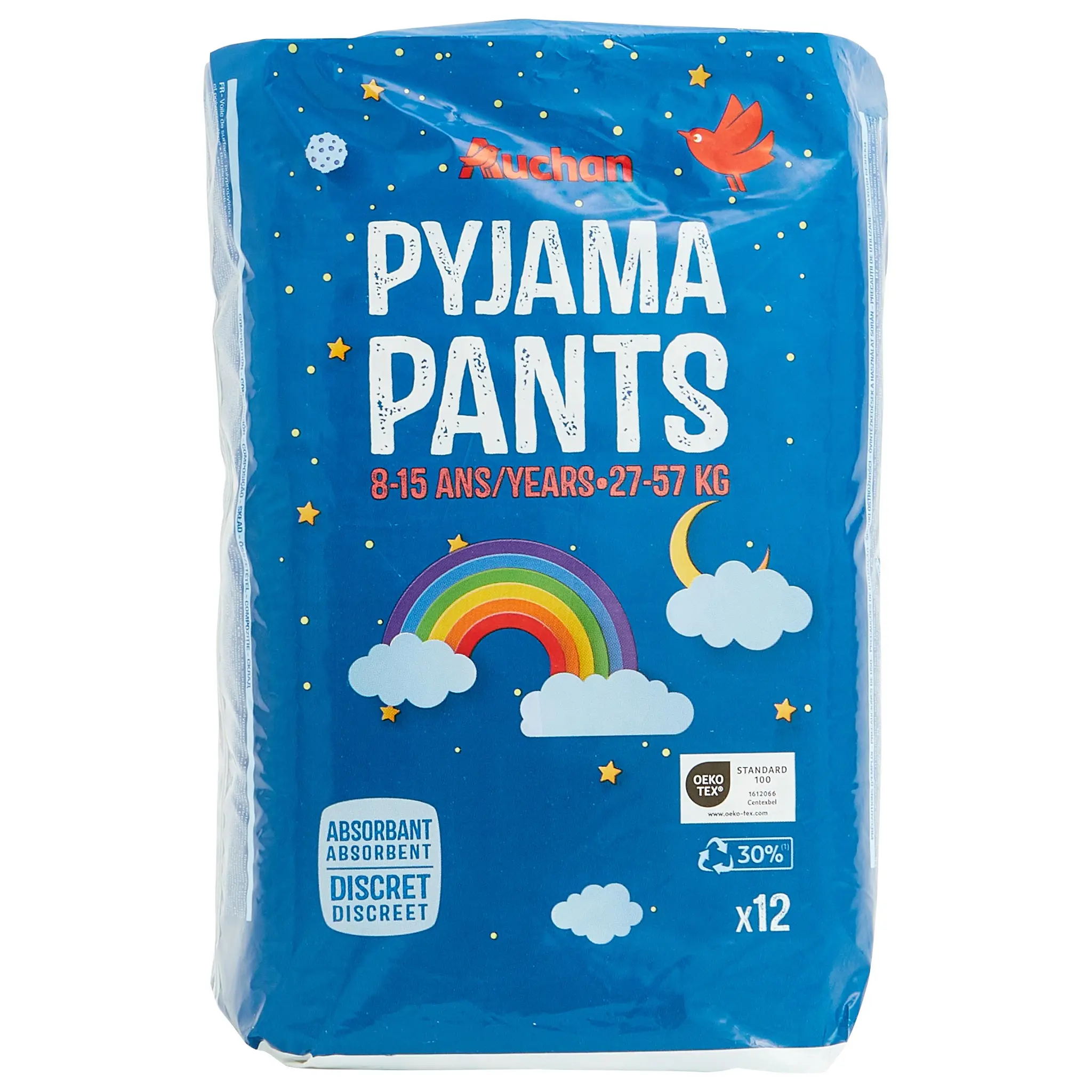 AUCHAN BABY Culottes nuit pyjama pants 8-15 ans (27-57kg)