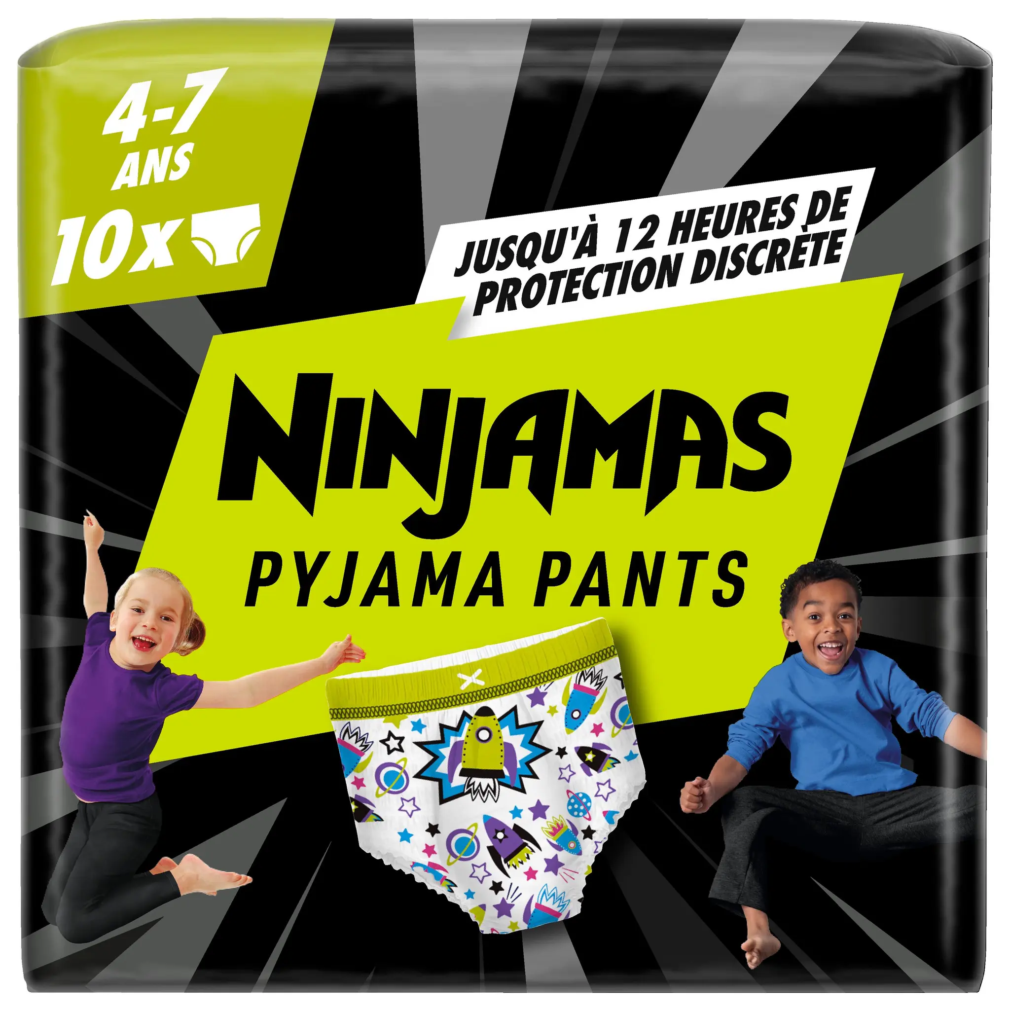 NINJAMAS Pyjama pants Sous-vêtement de nuit absorbant pour garçon 4-7 ans (17-30kg)