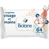 BIOLANE Lingettes nettoyantes visage et mains