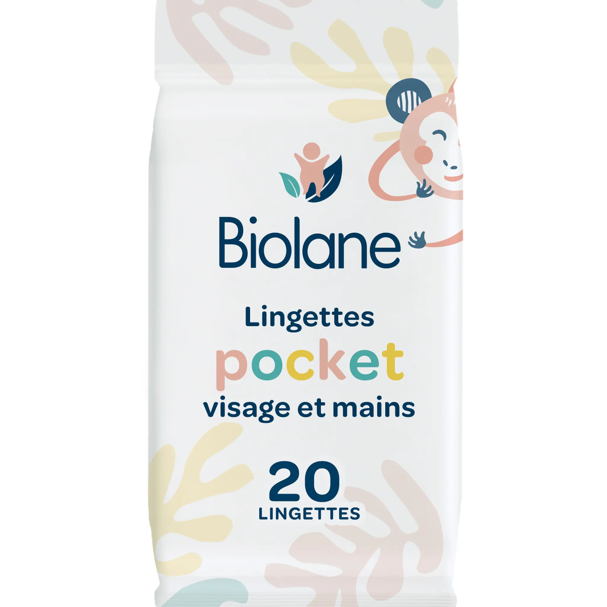BIOLANE Lingettes pocket visage et mains