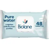 BIOLANE Lingettes à l'eau purifiée pour peaux sensibles