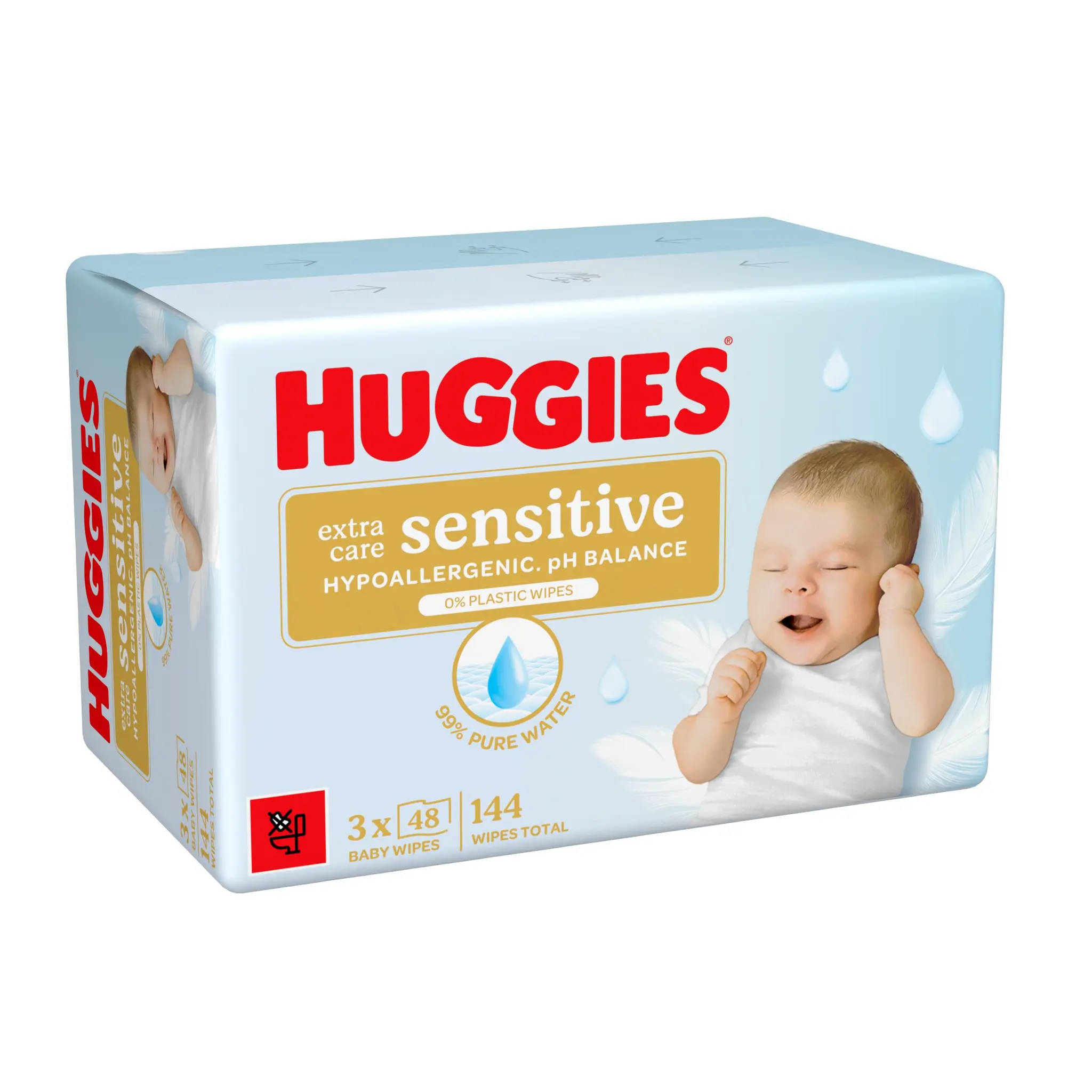 HUGGIES Extra care sensitive lingettes nettoyantes pour bébé